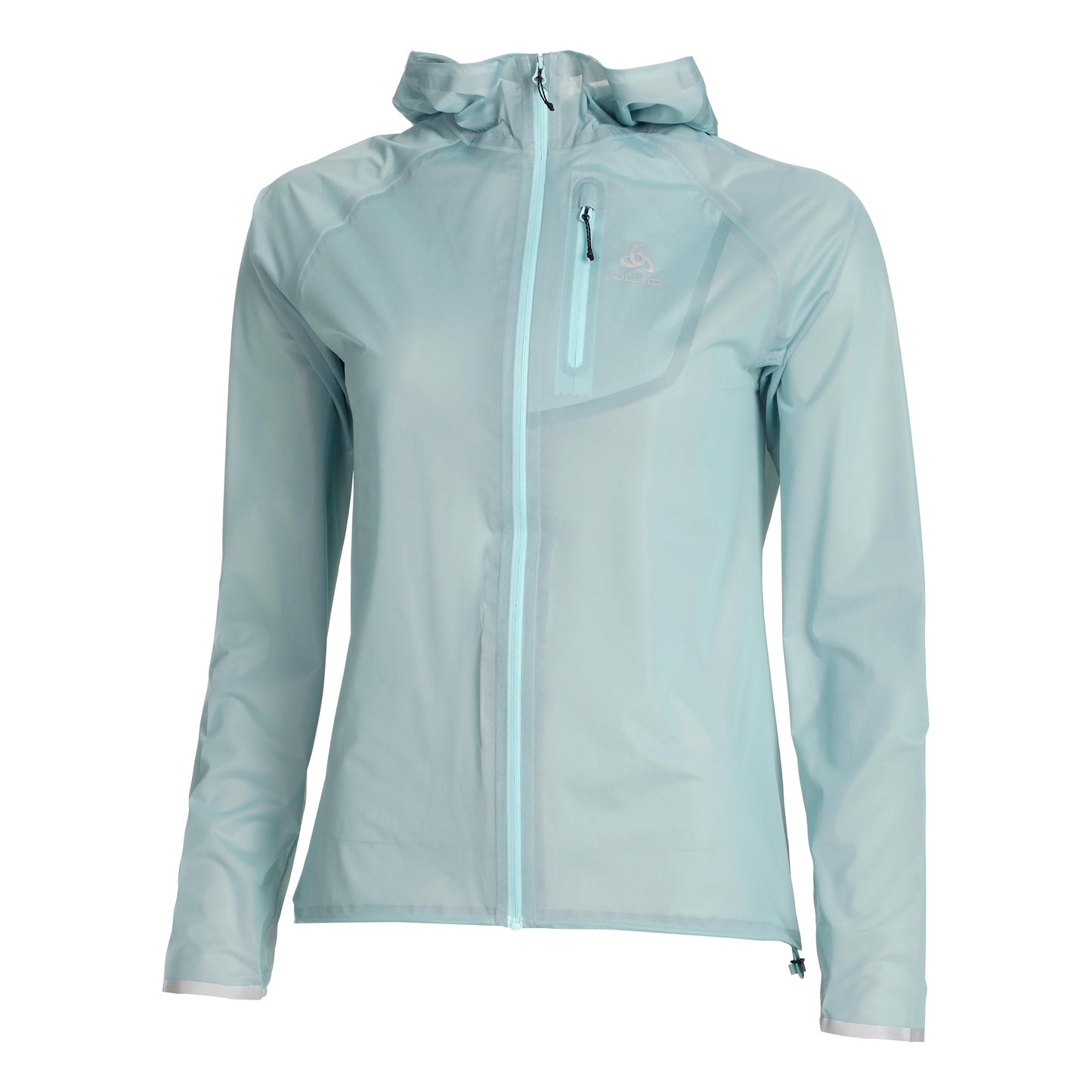 Odlo Zeroweight Dual Dry PK Waterproof Running jacket Women - turquoise,