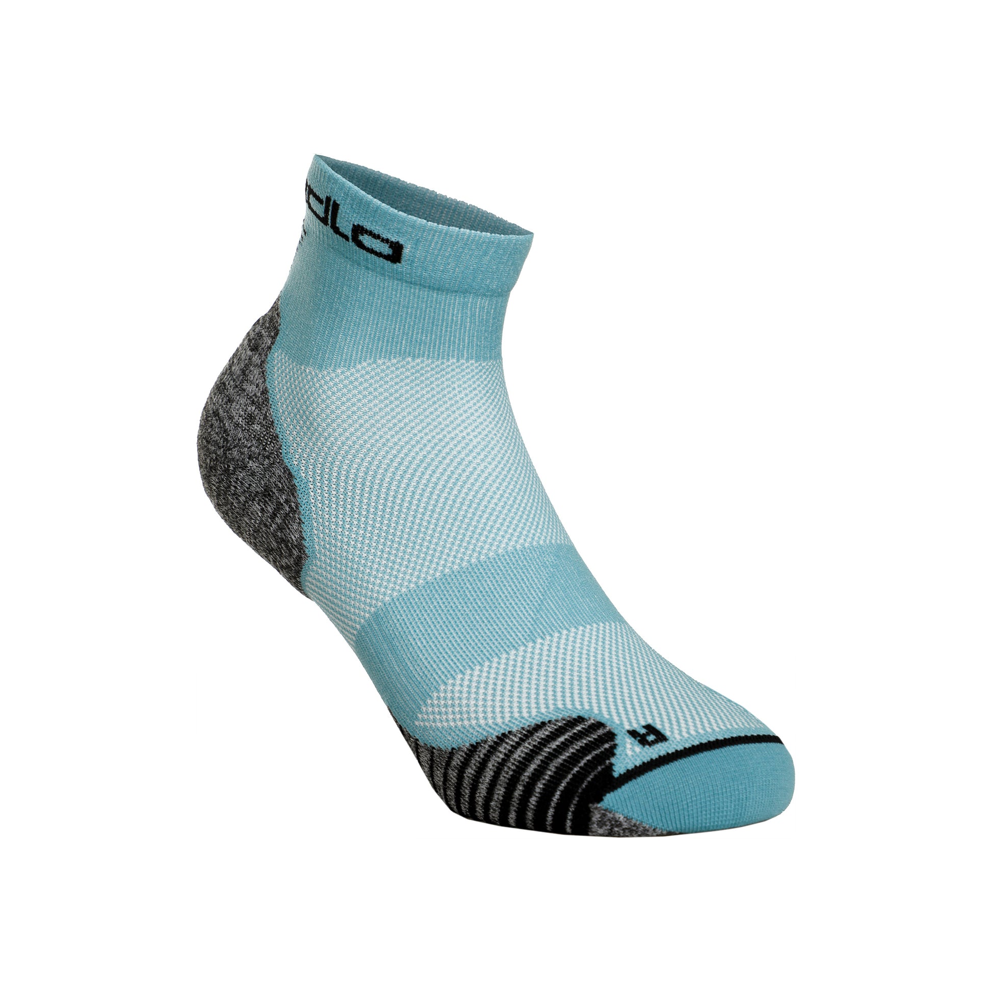 Odlo Ceramicool Run Quarter Running socks Unisex - blue grey,