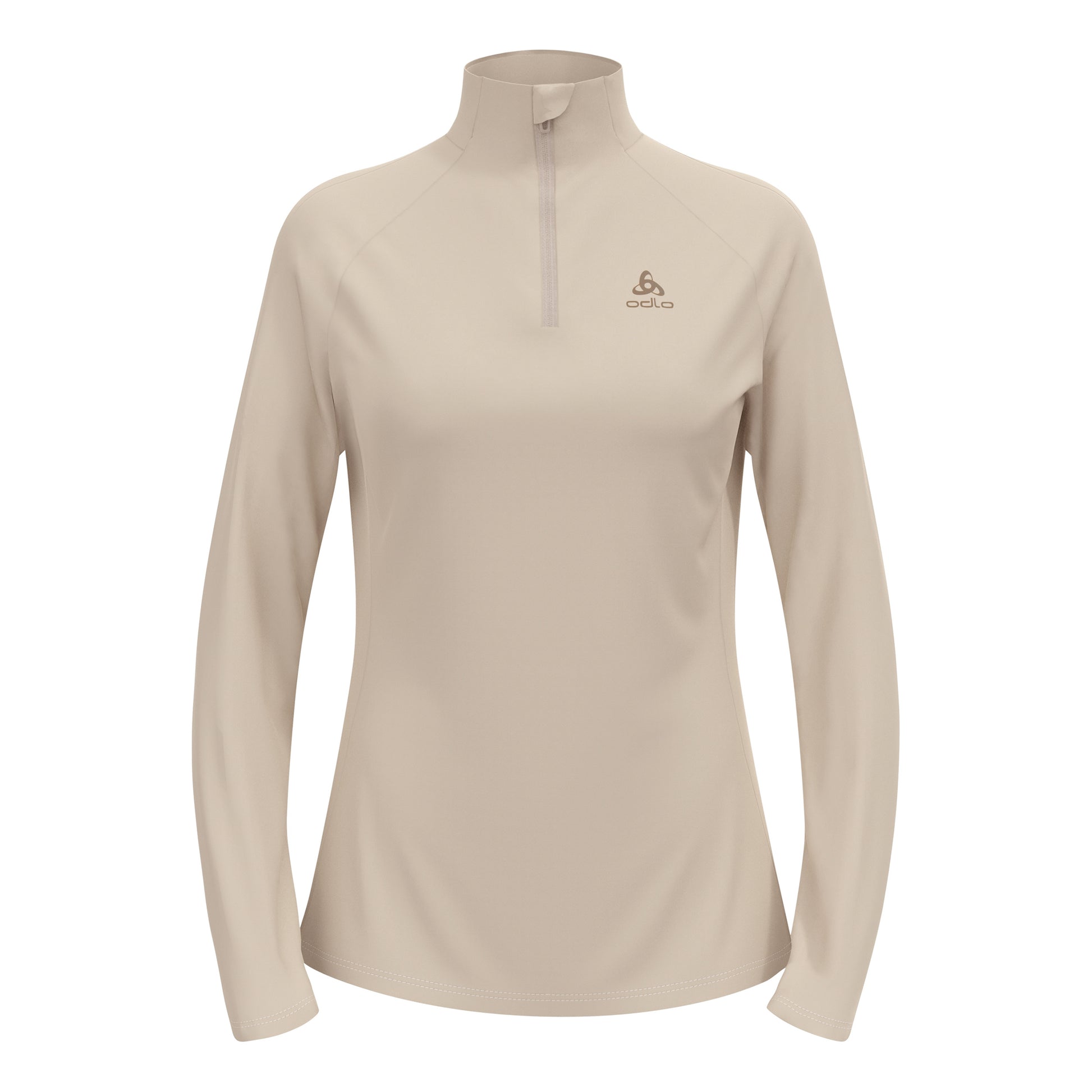 Odlo Essential Ceramiwarm Mid Layer 1/2 Zip Running Shirt Women-Cream