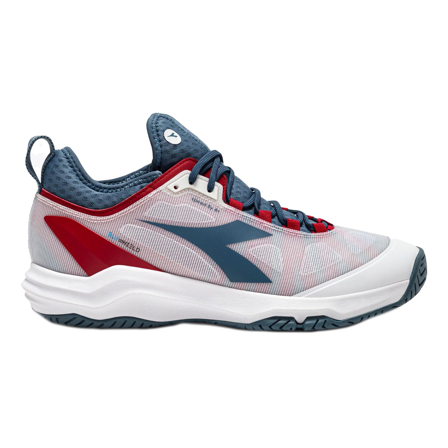 Diadora Speed Blushield Fly 4 + All Court Shoe Men-White,Petrol