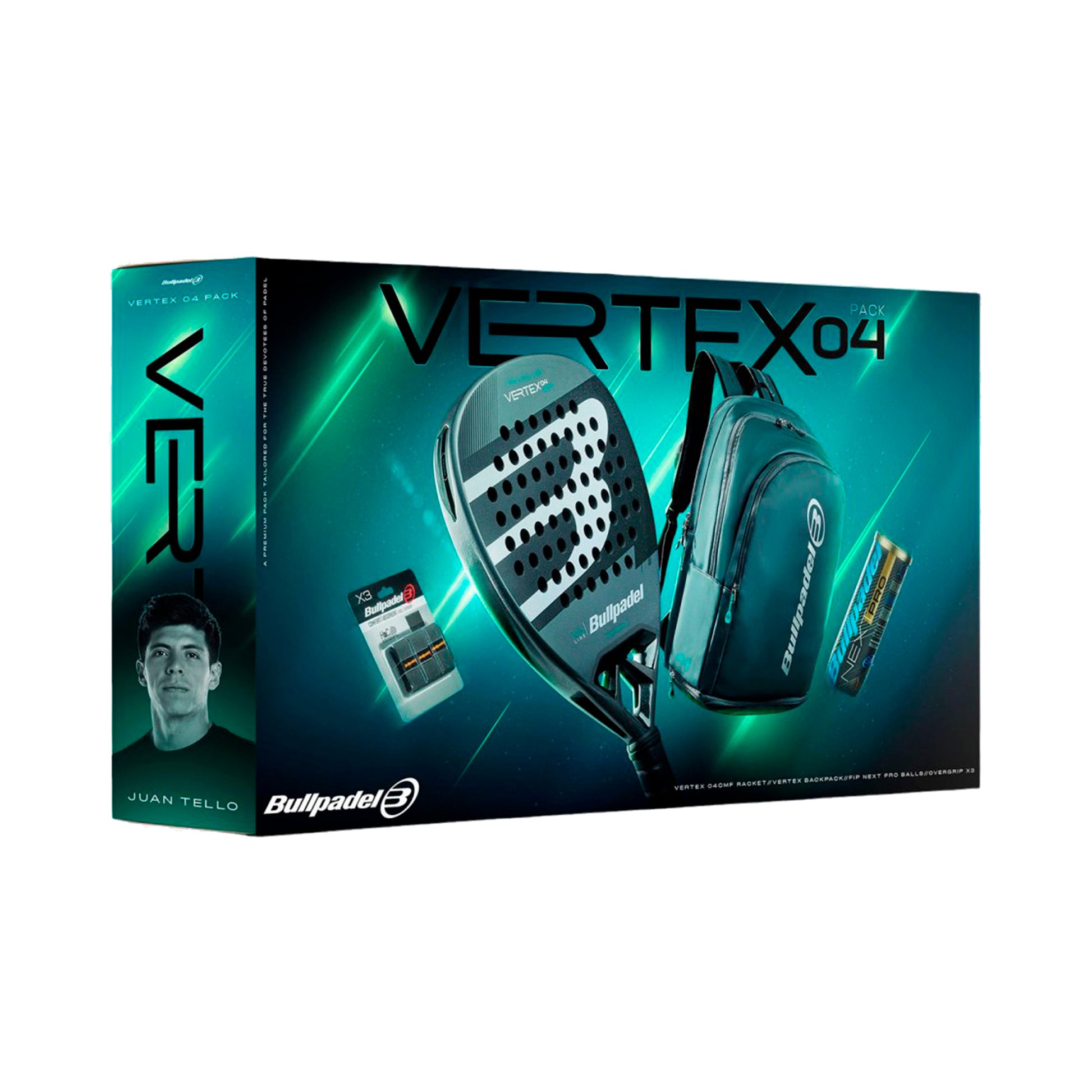 Bullpadel Vertex 04 Pack Man Racket package Padel plus backpack-black