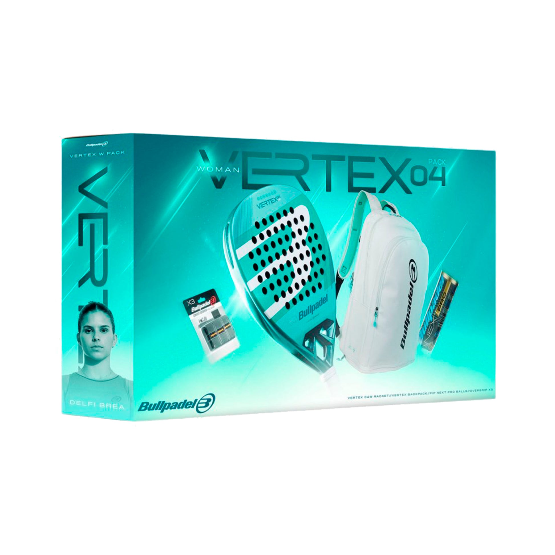 Bullpadel Vertex 04 Pack Woman Racket package Padel plus backpack-white