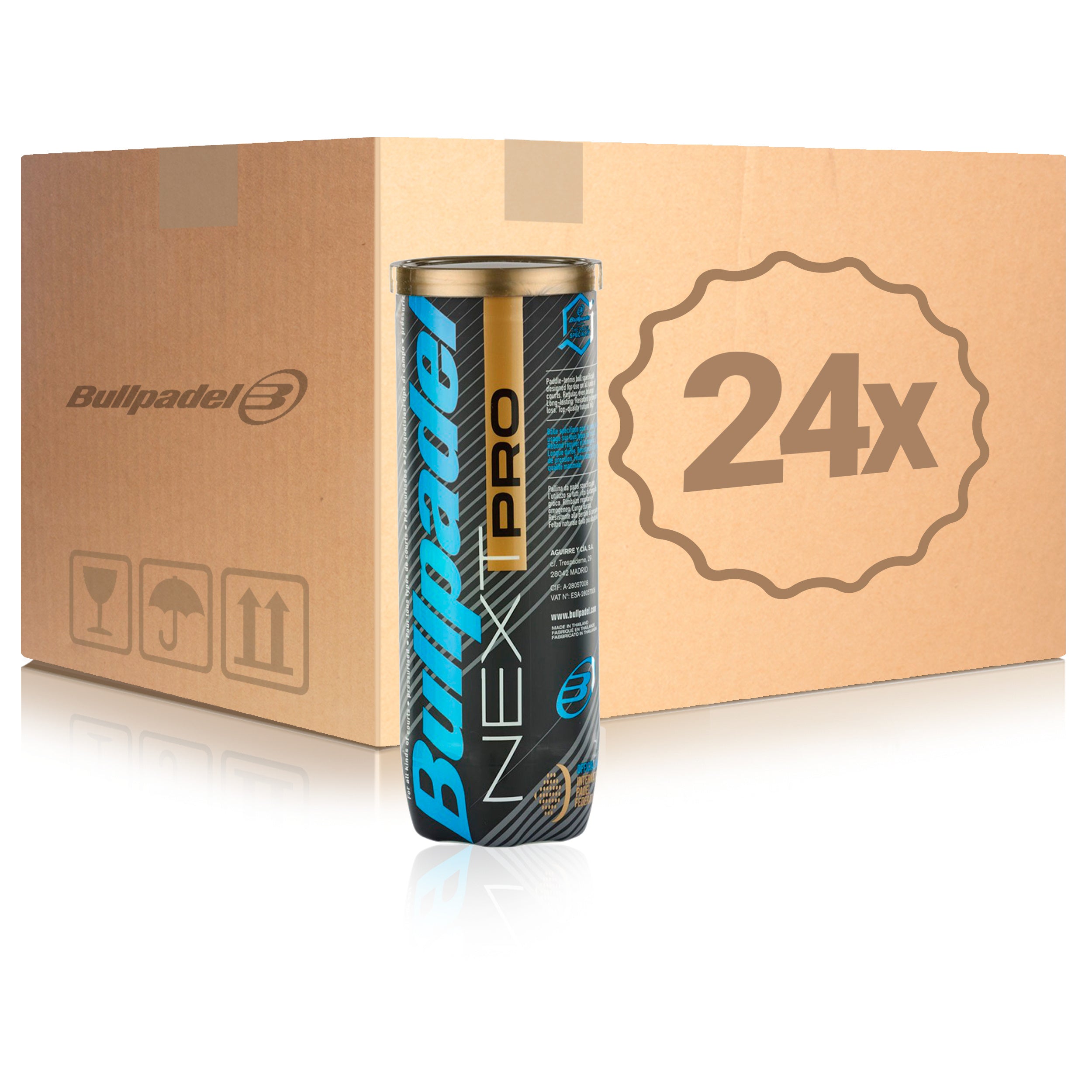 Bullpadel 24x 3 Ball Tube Next Pro in a box