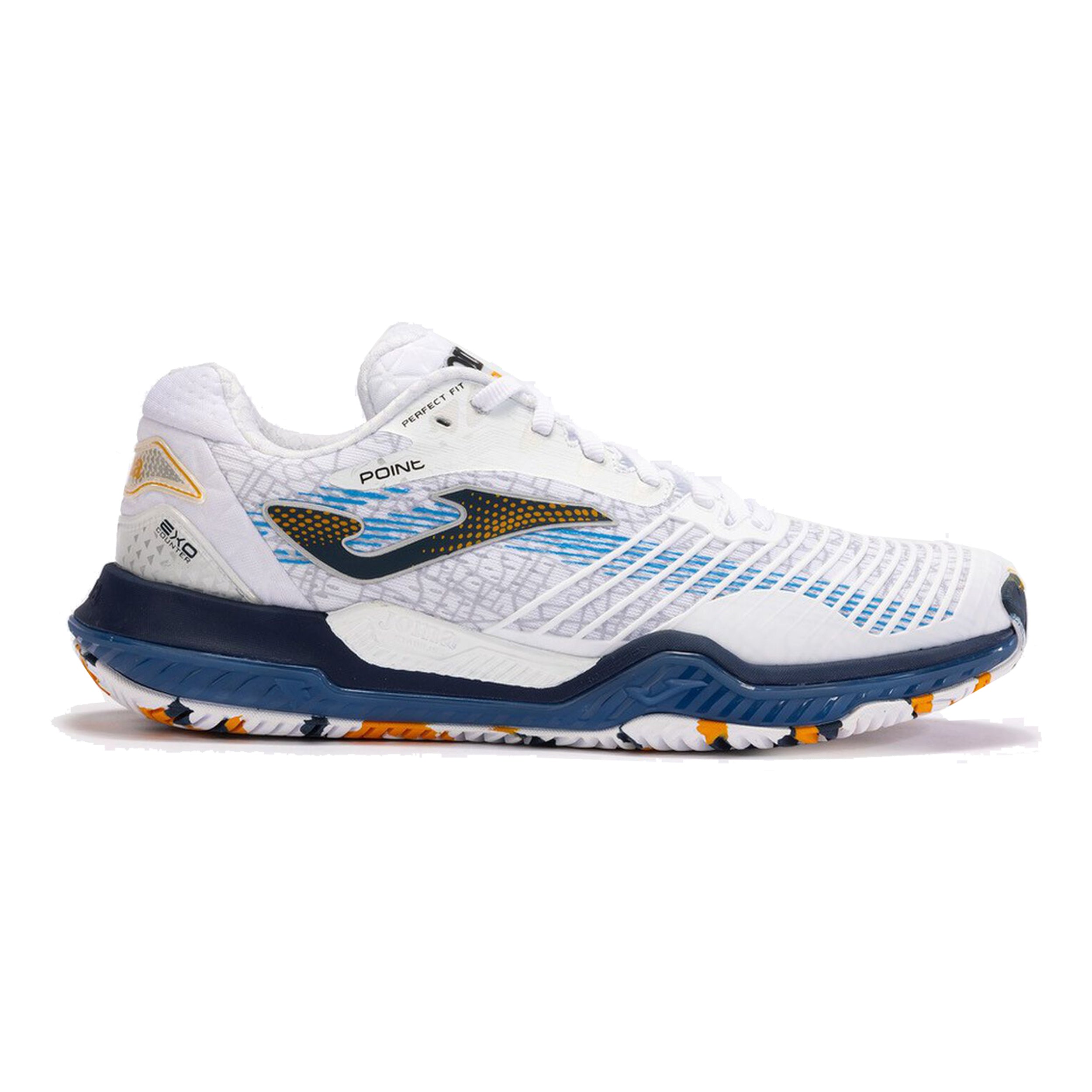 Joma Point Clay Court Shoe Men-White,Dark Blue