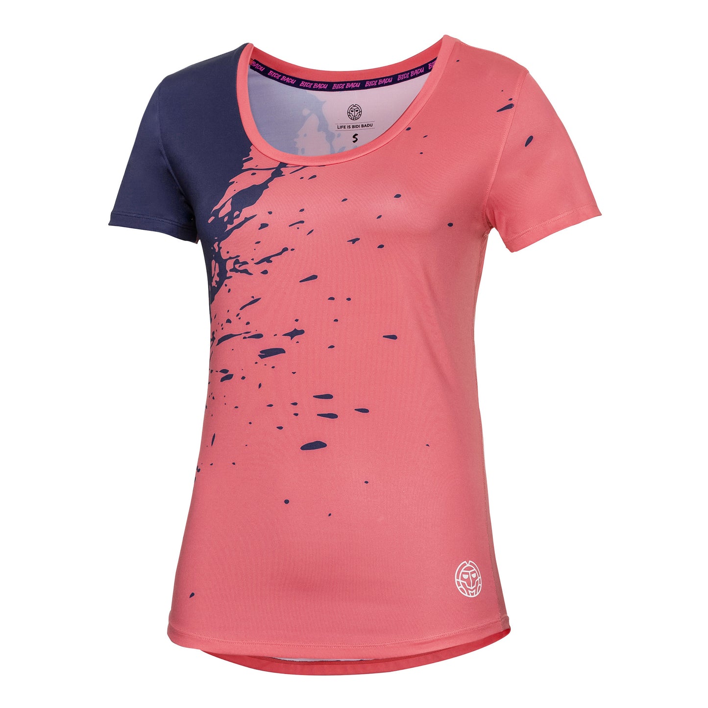 BIDI BADU Amari Tech Round-Neck T-Shirt Women - coral, dark blue