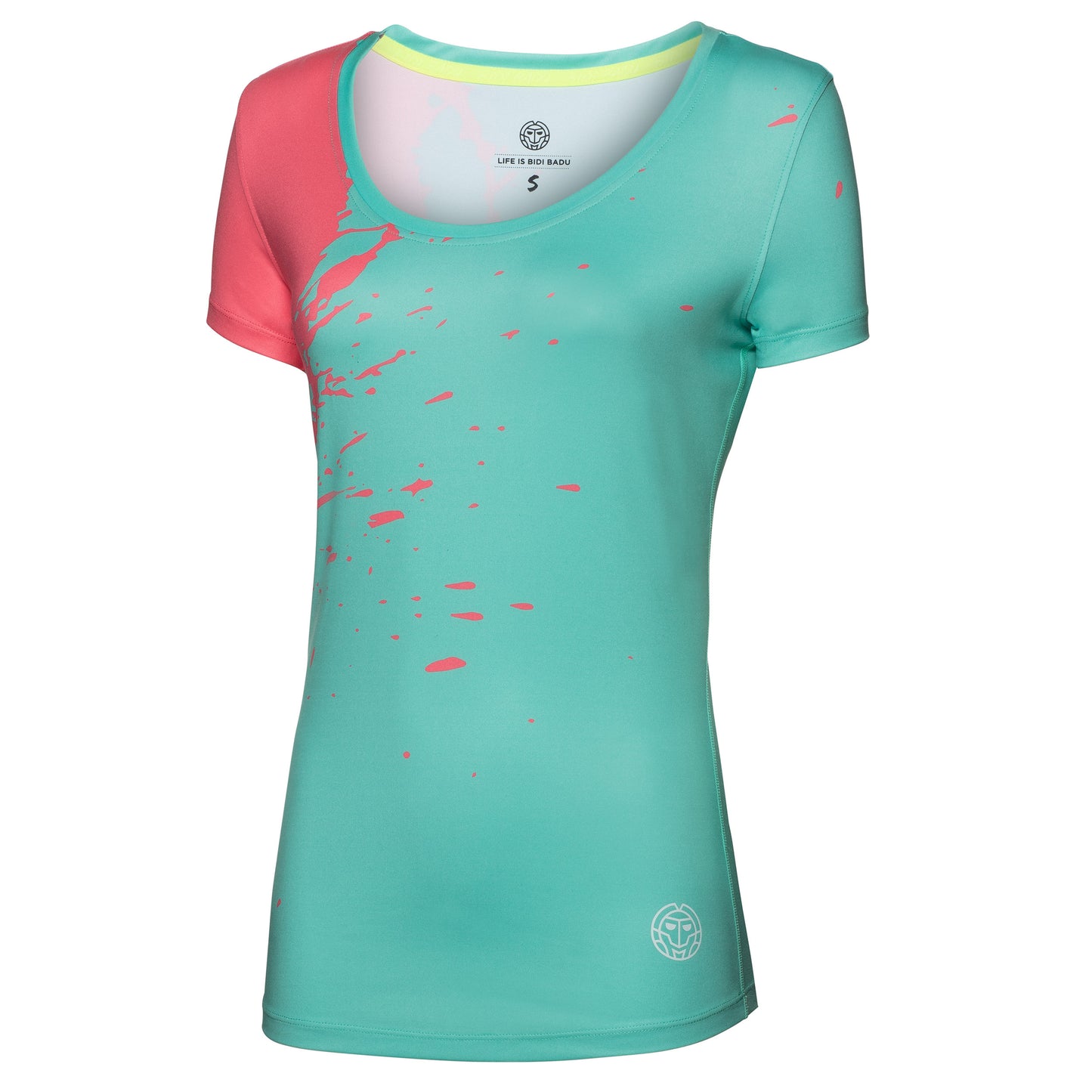BIDI BADU Amari Tech Round-Neck T-Shirt Women-Mint,Coral