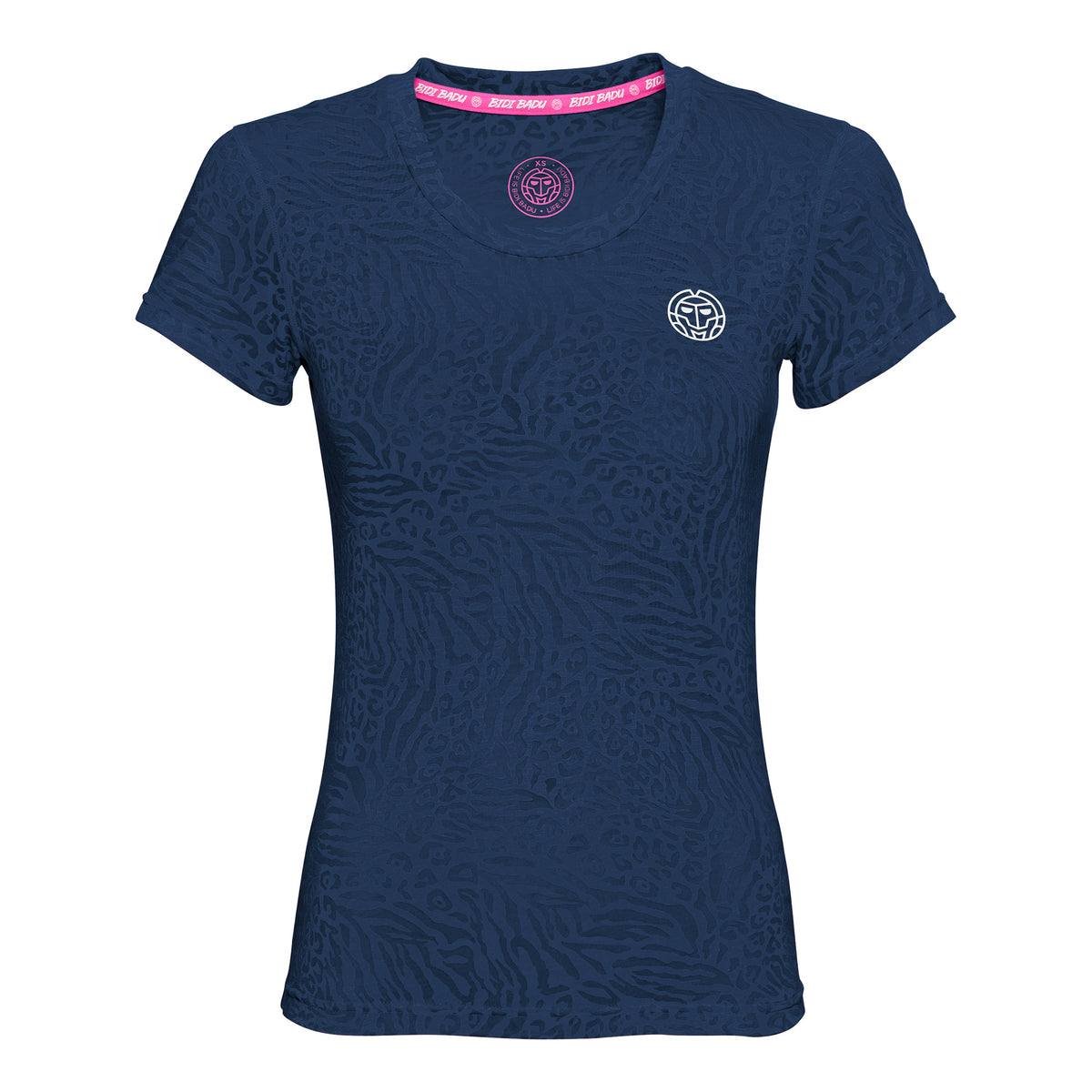 BIDI BADU Anni Bournout Tech T-Shirt Women - dark blue, white