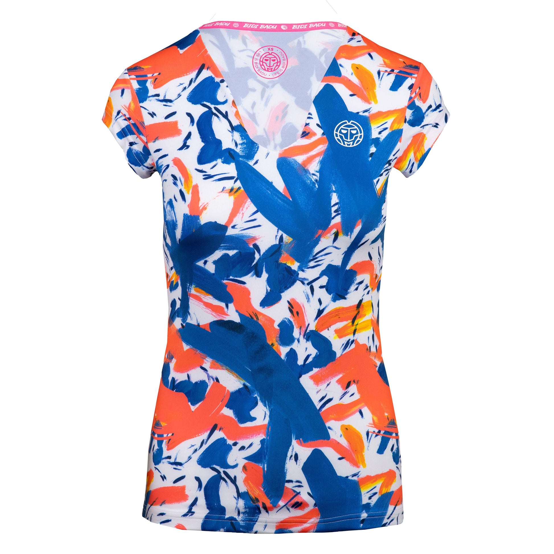 BIDI BADU Bella 2.0 Tech V-Neck T-Shirt Women-Dark Blue,Multicoloured