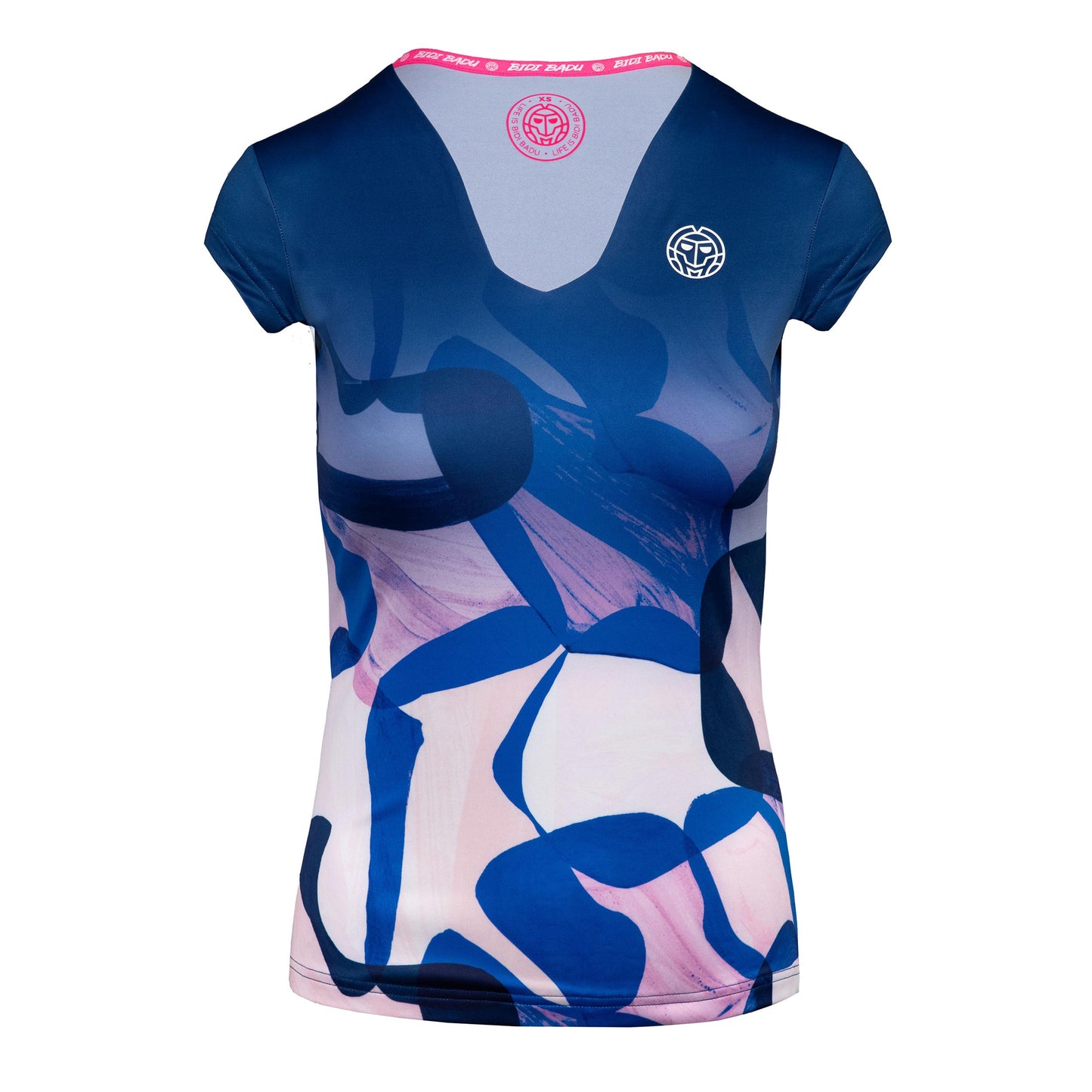 BIDI BADU Bella 2.0 Tech V-Neck T-Shirt Women - dark blue, rose