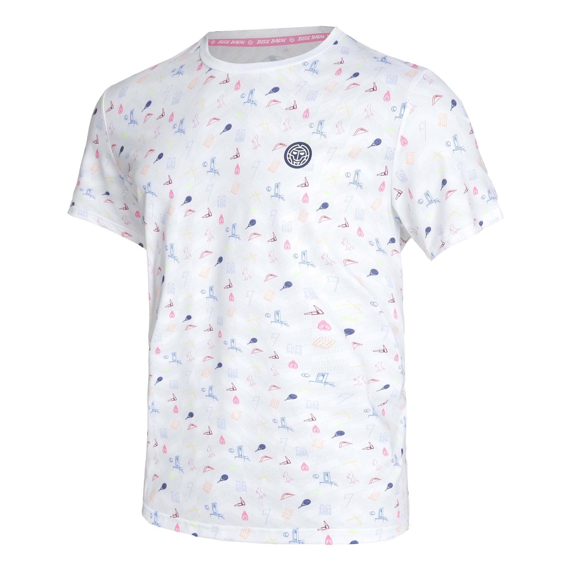 BIDI BADU Hawi Tech T-Shirt Men - white, multicoloured
