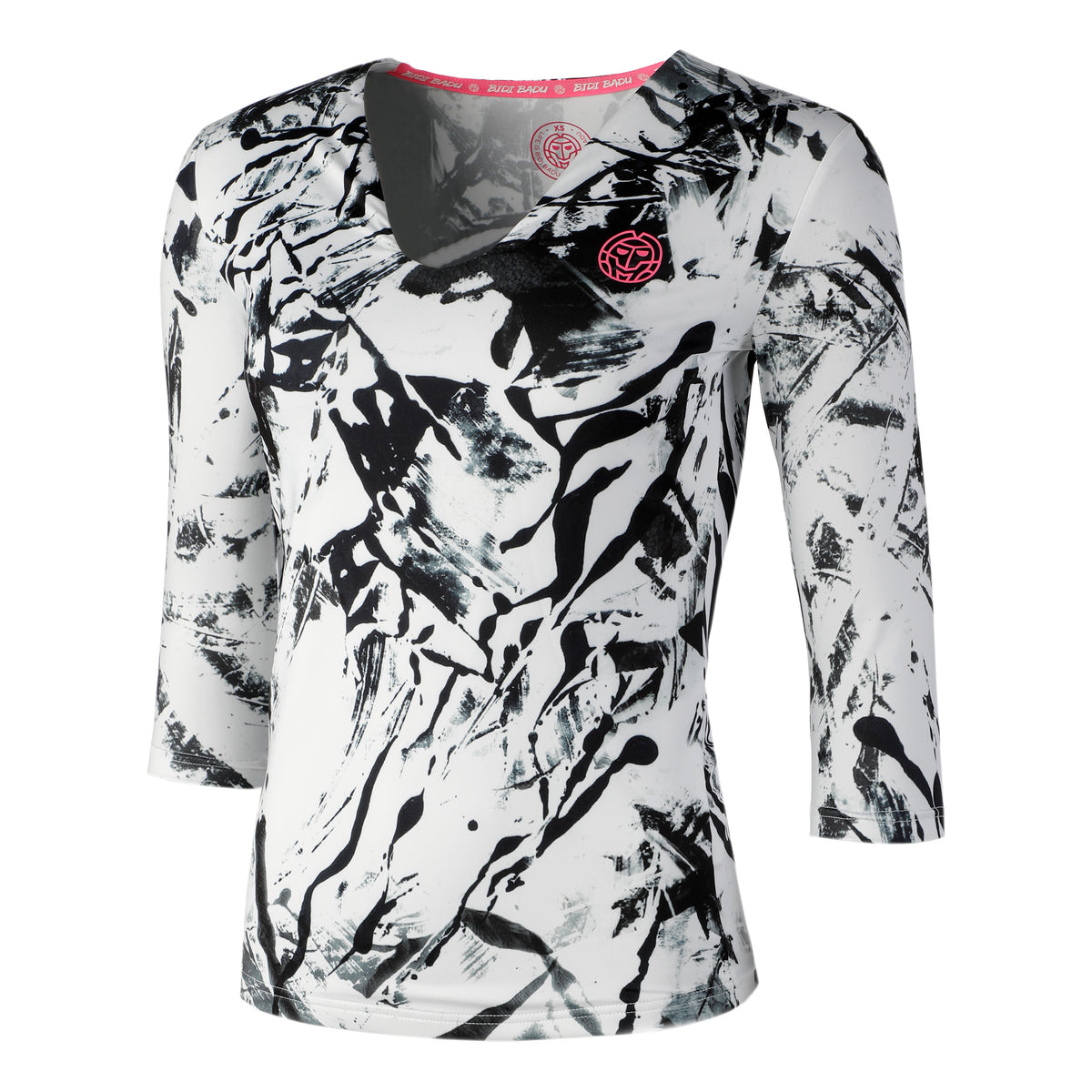 BIDI BADU Ariana Tech V-Neck Long sleeve Women - black, white