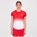 Crew Gradiant T-Shirt Women-Red,White