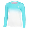 Crew Gradiant Long Sleeve Women-Turquoise,White