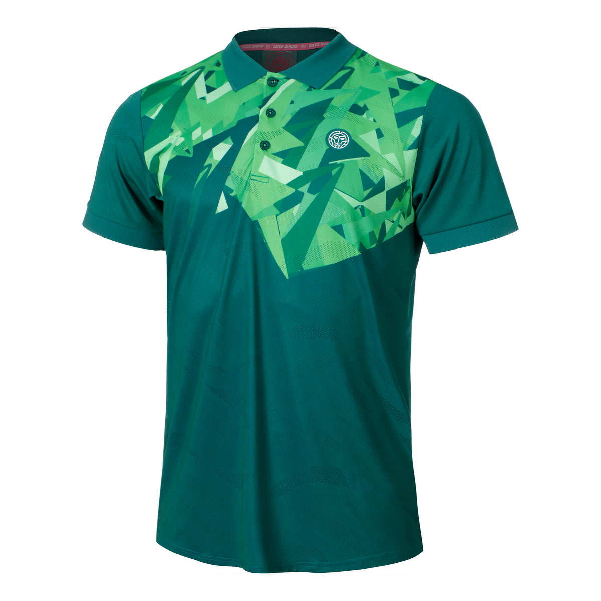 BIDI BADU Spike Polo Men-Dark Green,Green