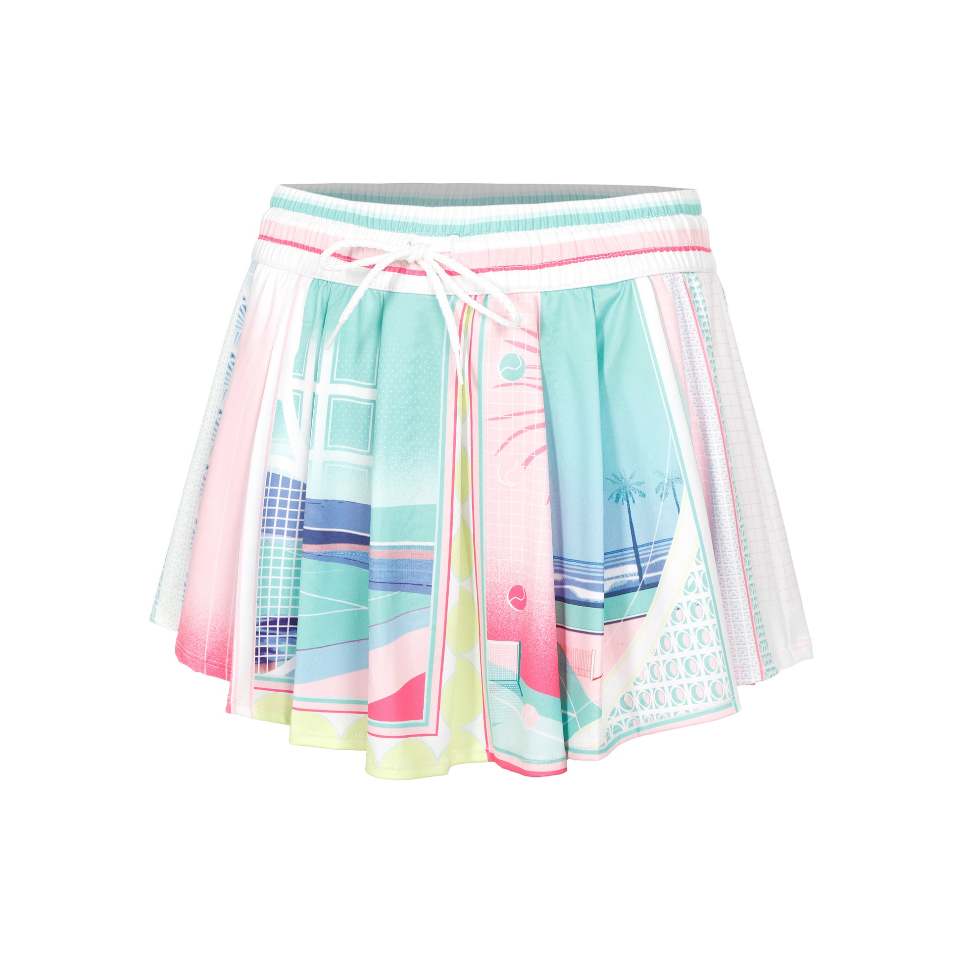 Lucky in Love High Waist Deco Love Skirt Women - white, multicoloured