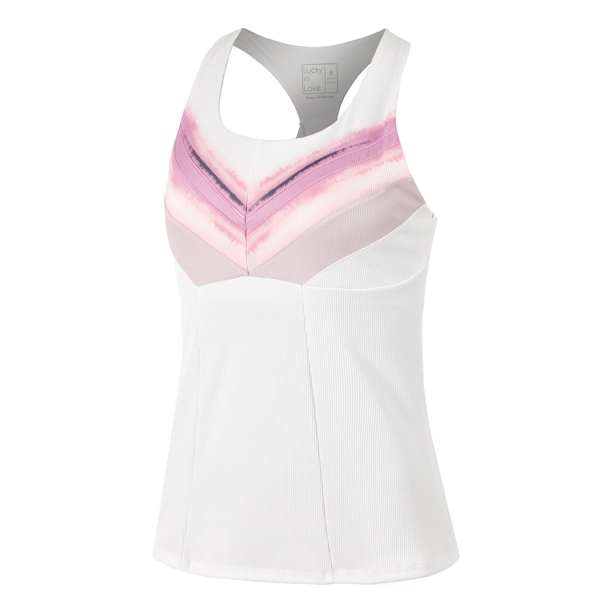 Lucky in Love Mystic Petal Racerback Tank top Women - white, rose