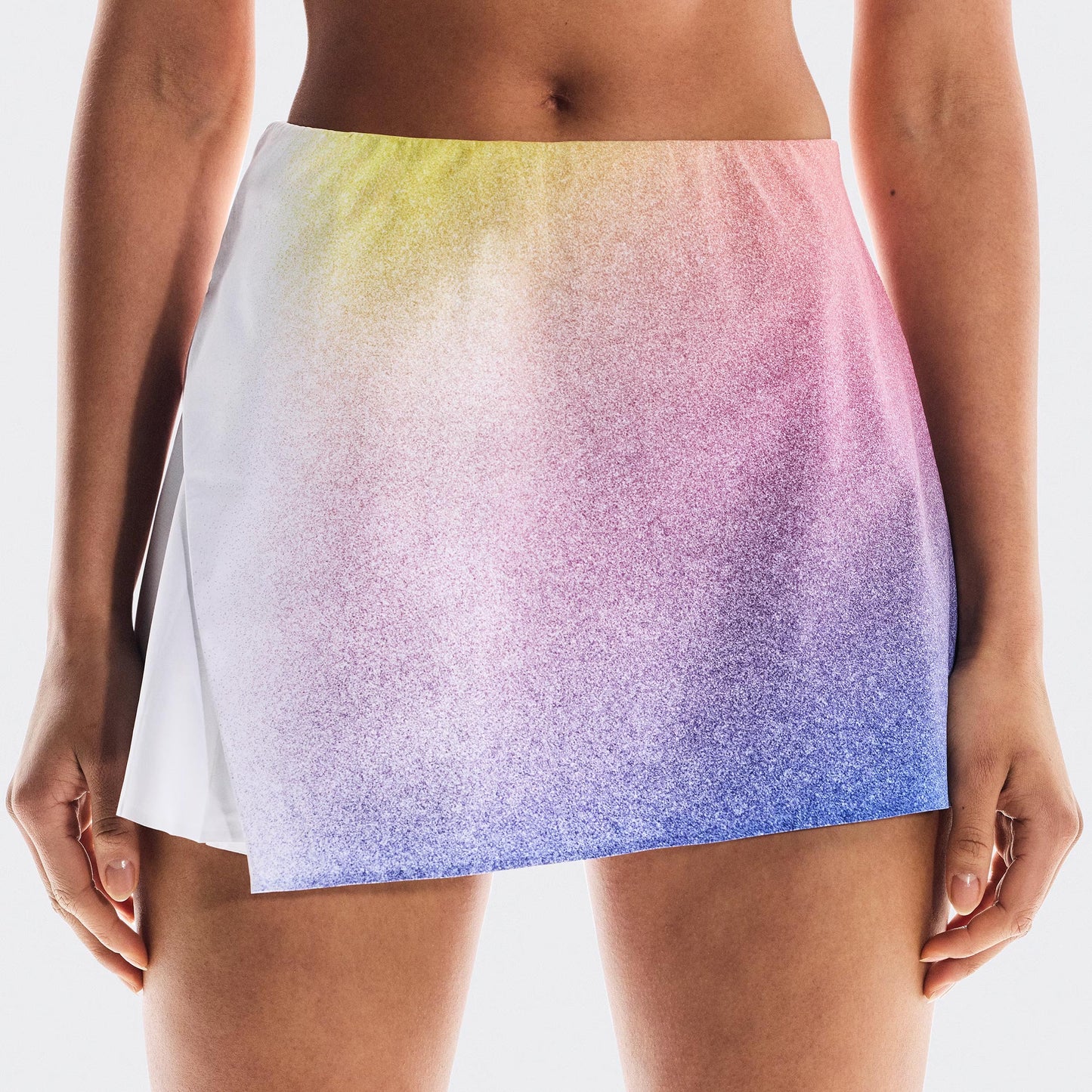 On Court Pleat Skirt Women-White,Multicoloured