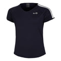 Mesh T-Shirt Women - dark blue, white