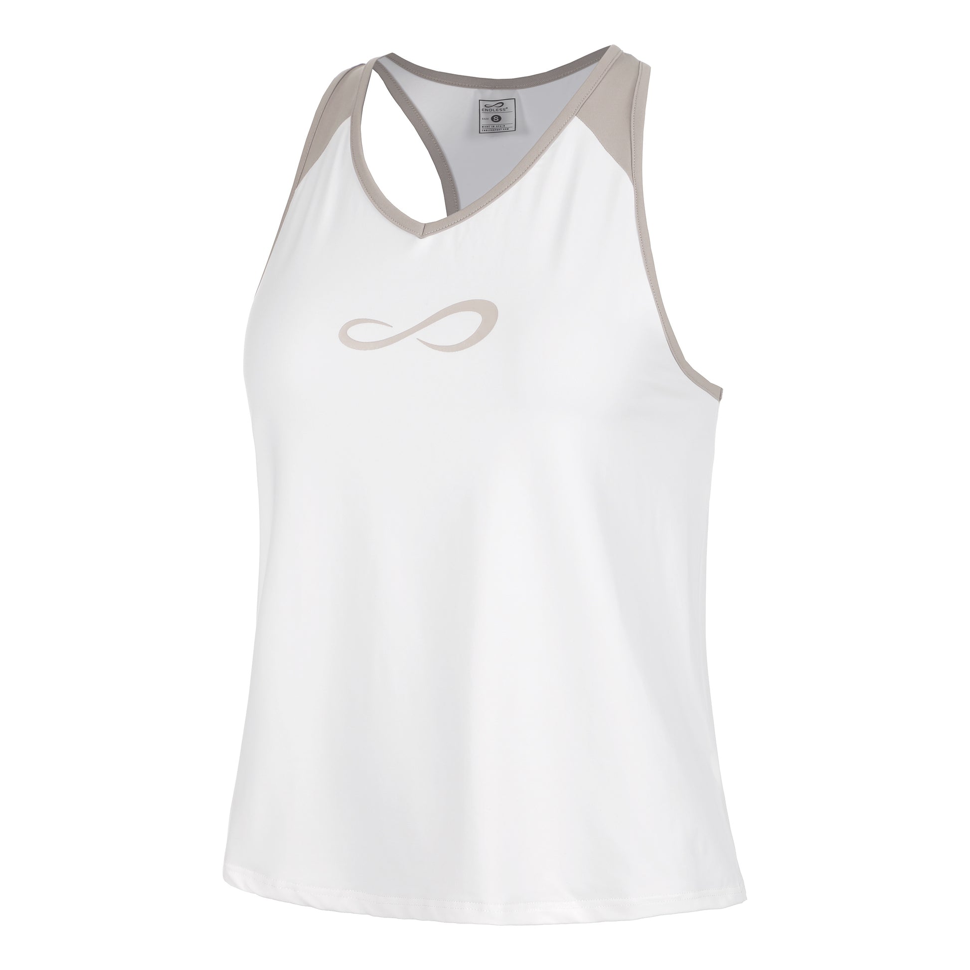Endless Speed V Tank top Women - white, beige