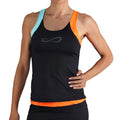 Race Tank Top Women-Black,Orange