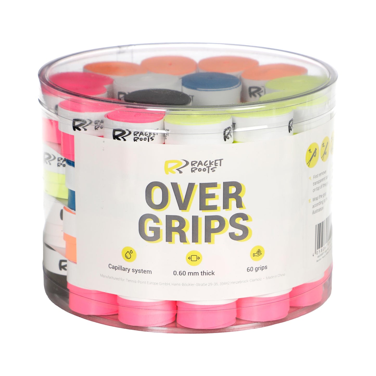 Racket Roots Overgrip Box Of 60 Pcs-Multicoloured