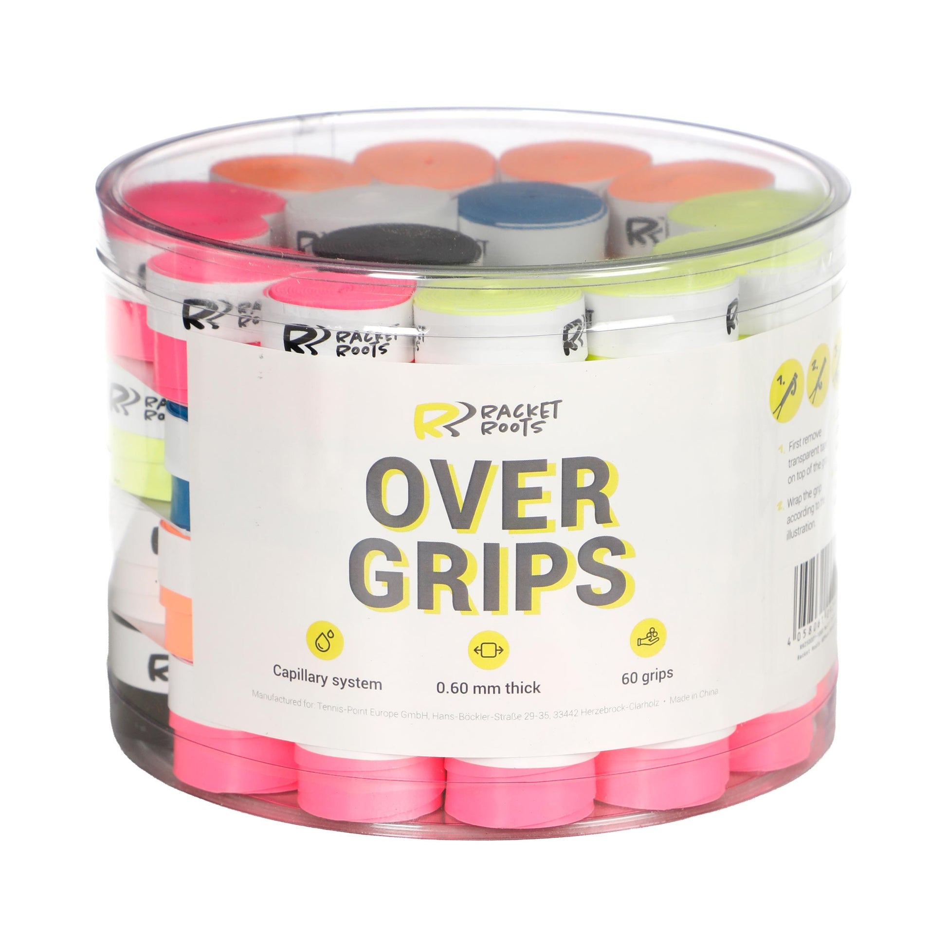 Racket Roots Overgrip Box Of 60 Pcs-Multicoloured