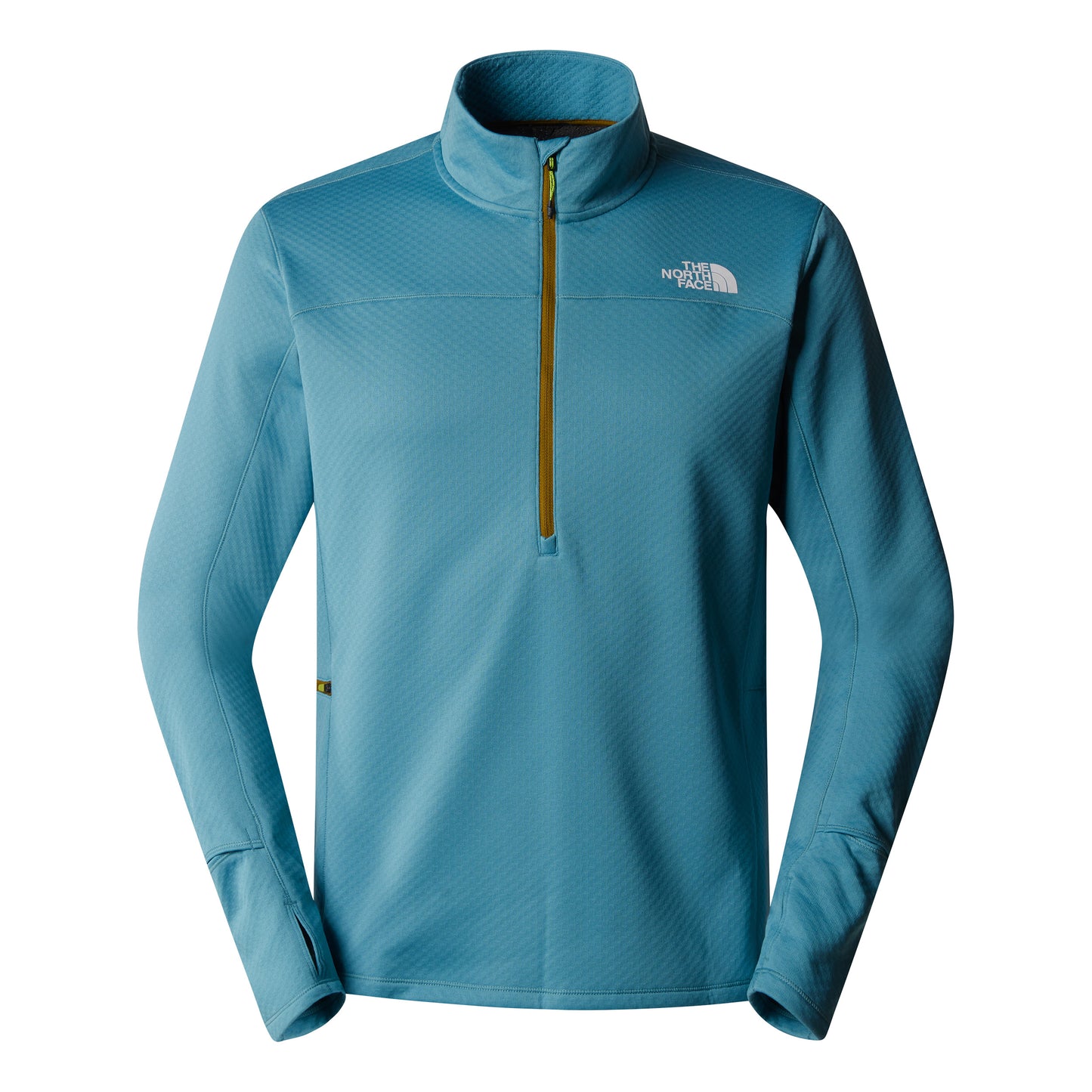 The North Face Winter Warm Pro 1/4 Zip Running Shirt Men-Blue Grey