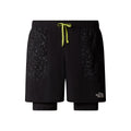 Sunriser 2in1 6in Running Shorts Men-Black,Neon Green