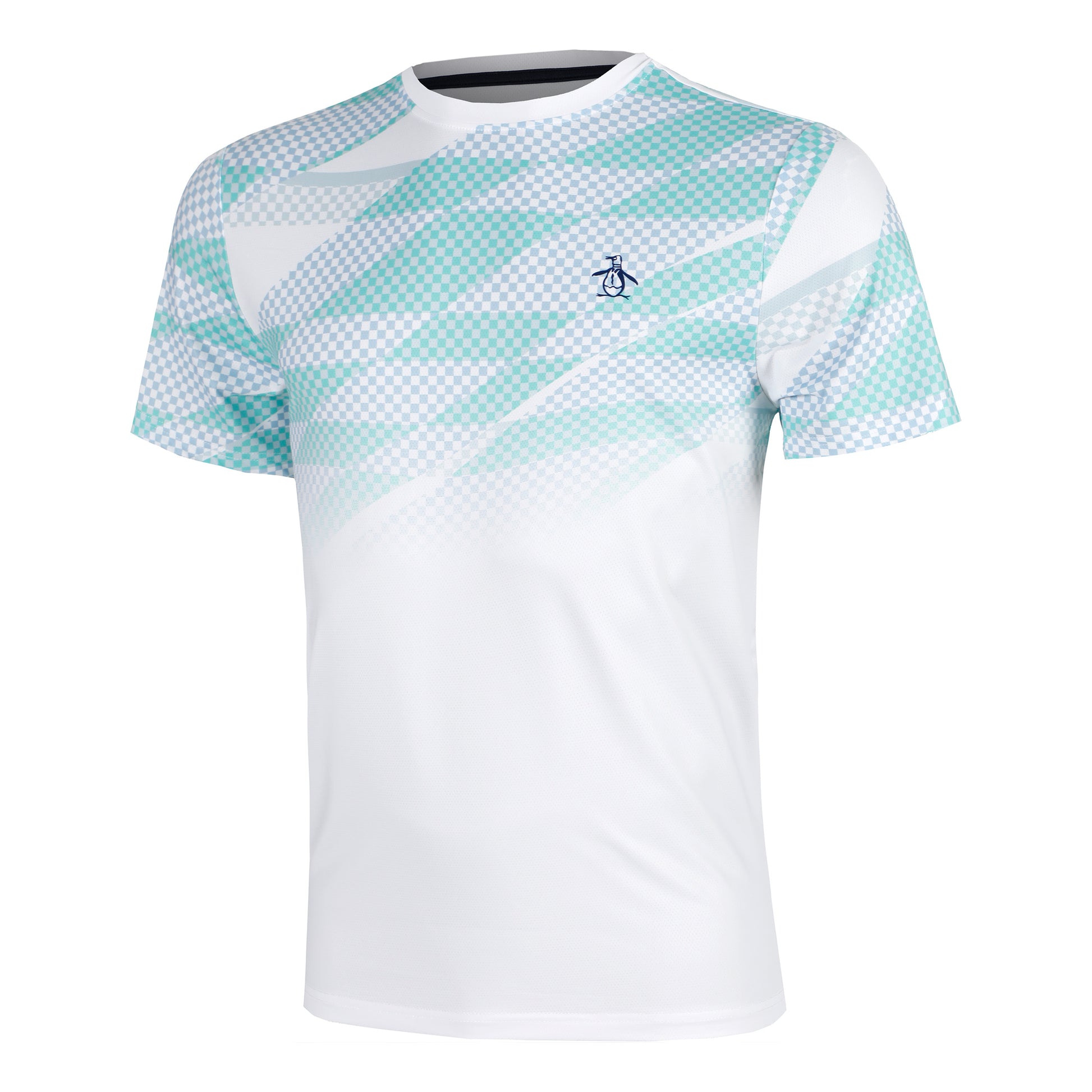 Original Penguin Performance Ombre Tennis Court T-Shirt Men-White