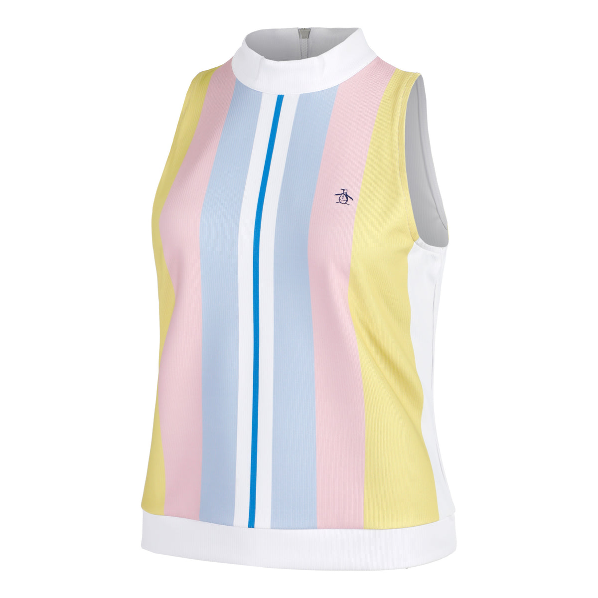Original Penguin Striped Ribbed Tank Top Women-White