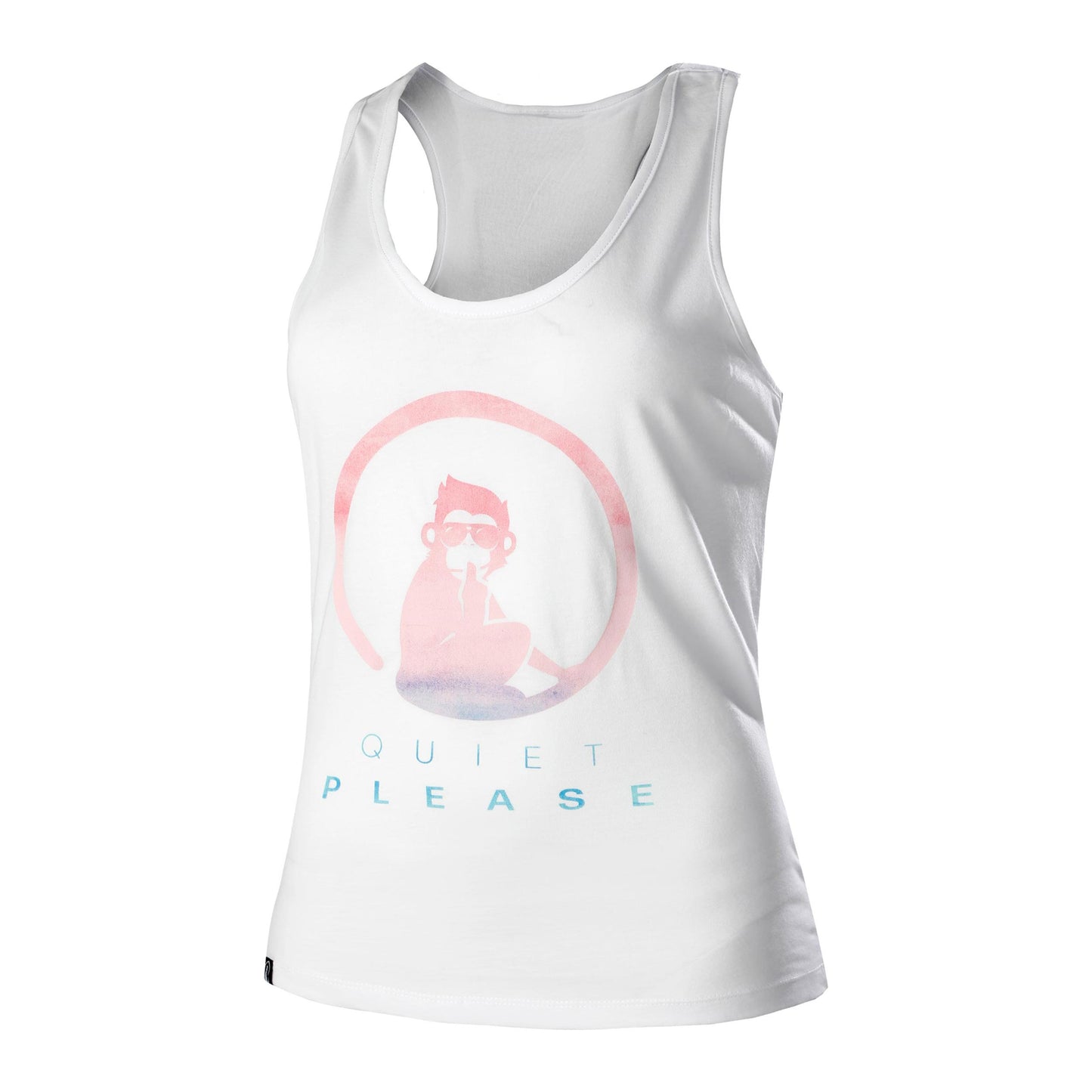 Quiet Please Tie Dye Logo Tank top Women - white, multicoloured