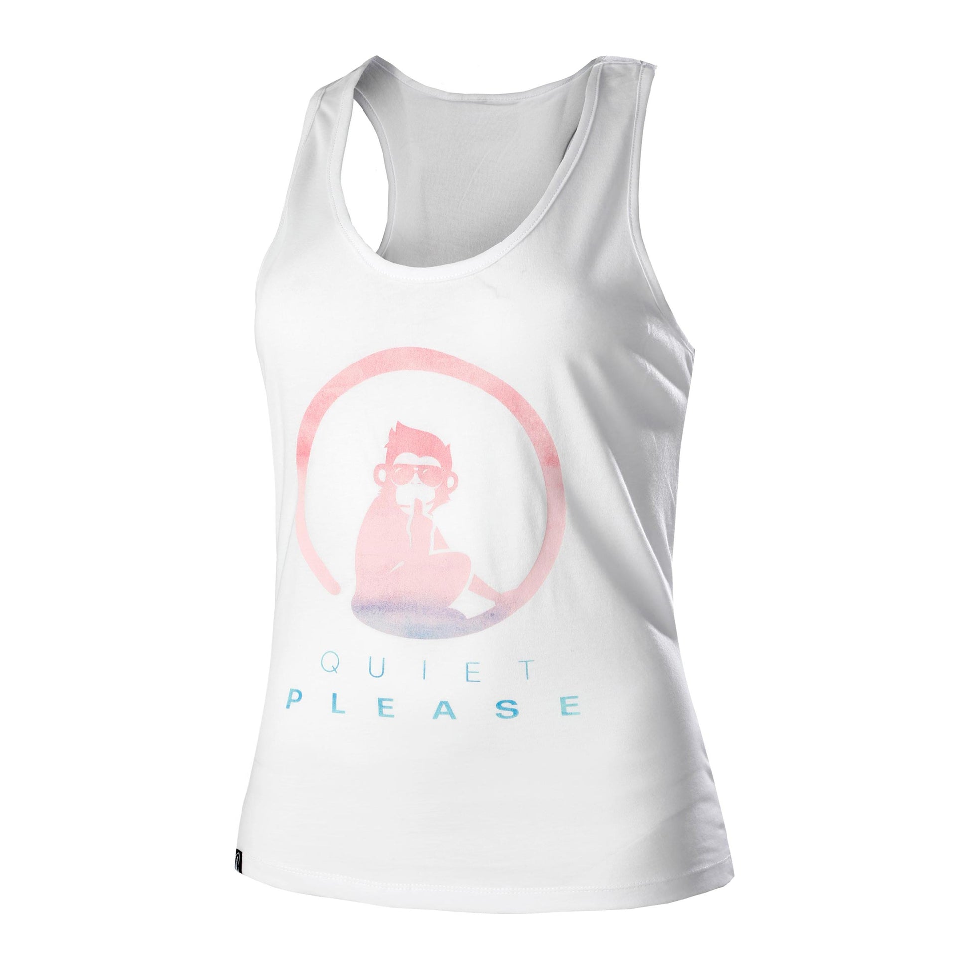 Quiet Please Tie Dye Logo Tank top Women - white, multicoloured