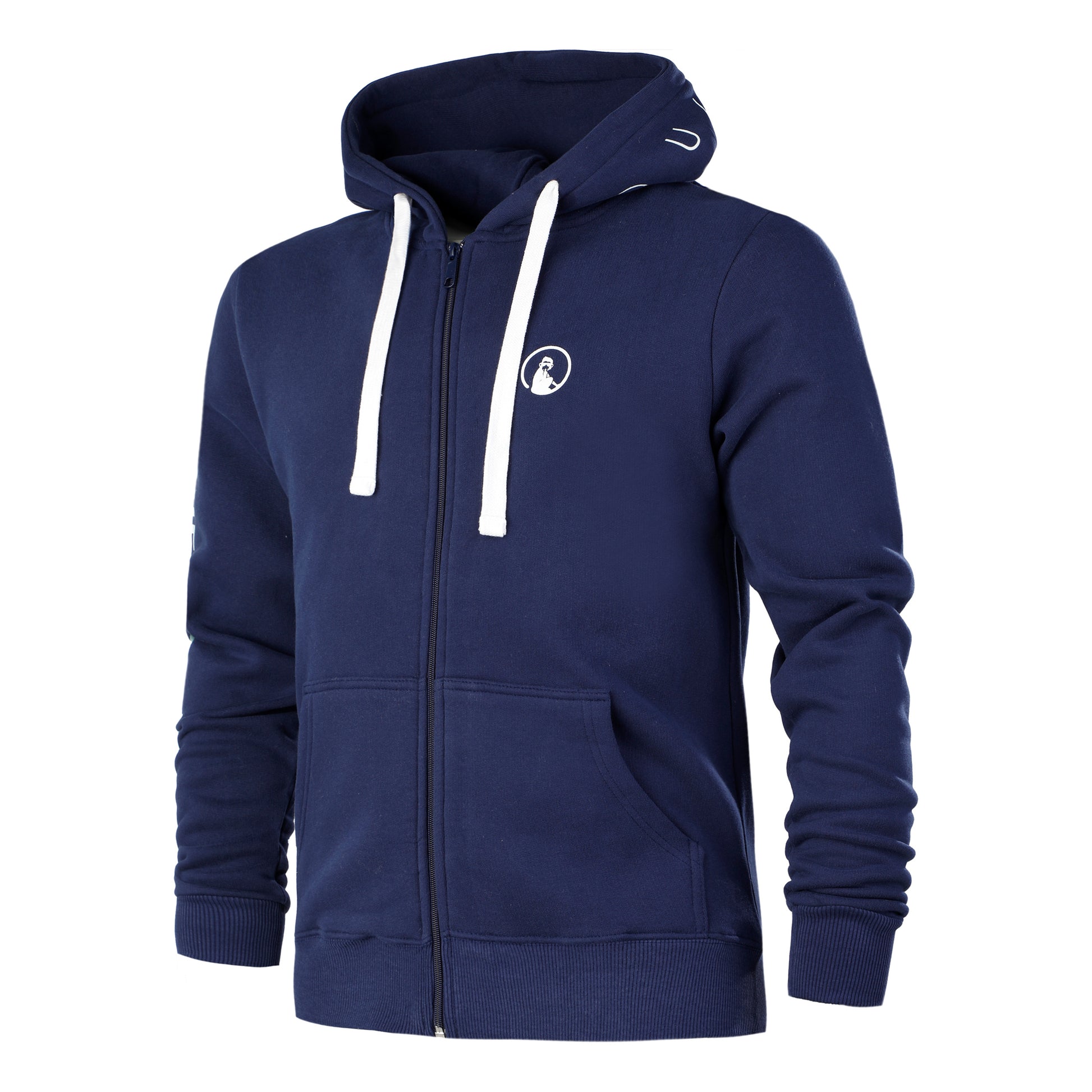 Quiet Please Ocean Zip Hoodie Men - blue, turquoise