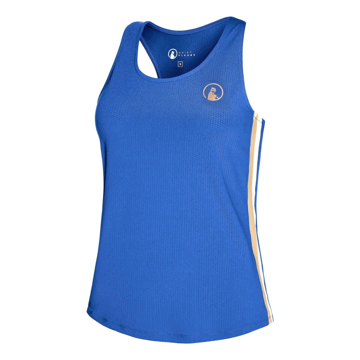 Quiet Please Retro Set Racerback Tank top Women - blue,