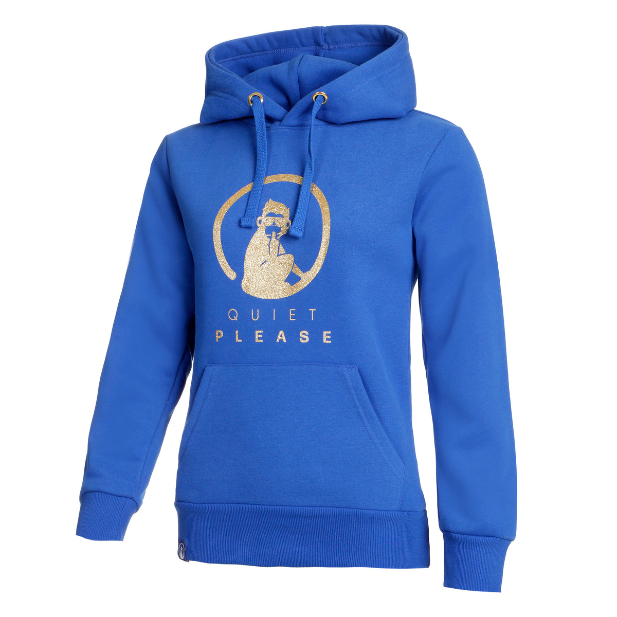 Quiet Please Baseline Logo Hoody Women - blue, gold