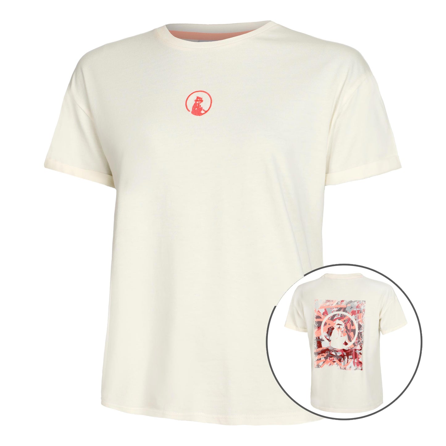 Quiet Please Sketchy T-Shirt Women - white, red