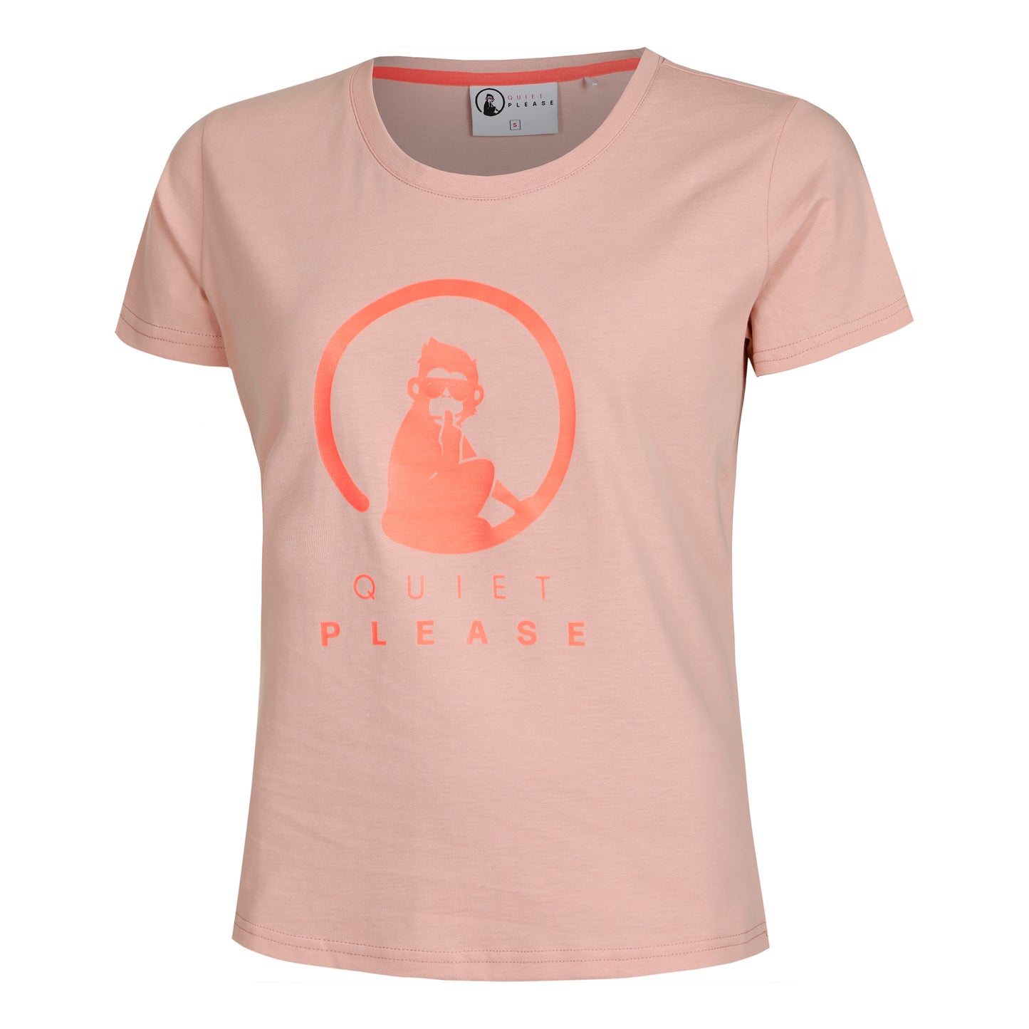 Quiet Please Baseline T-Shirt Women - antique pink, red