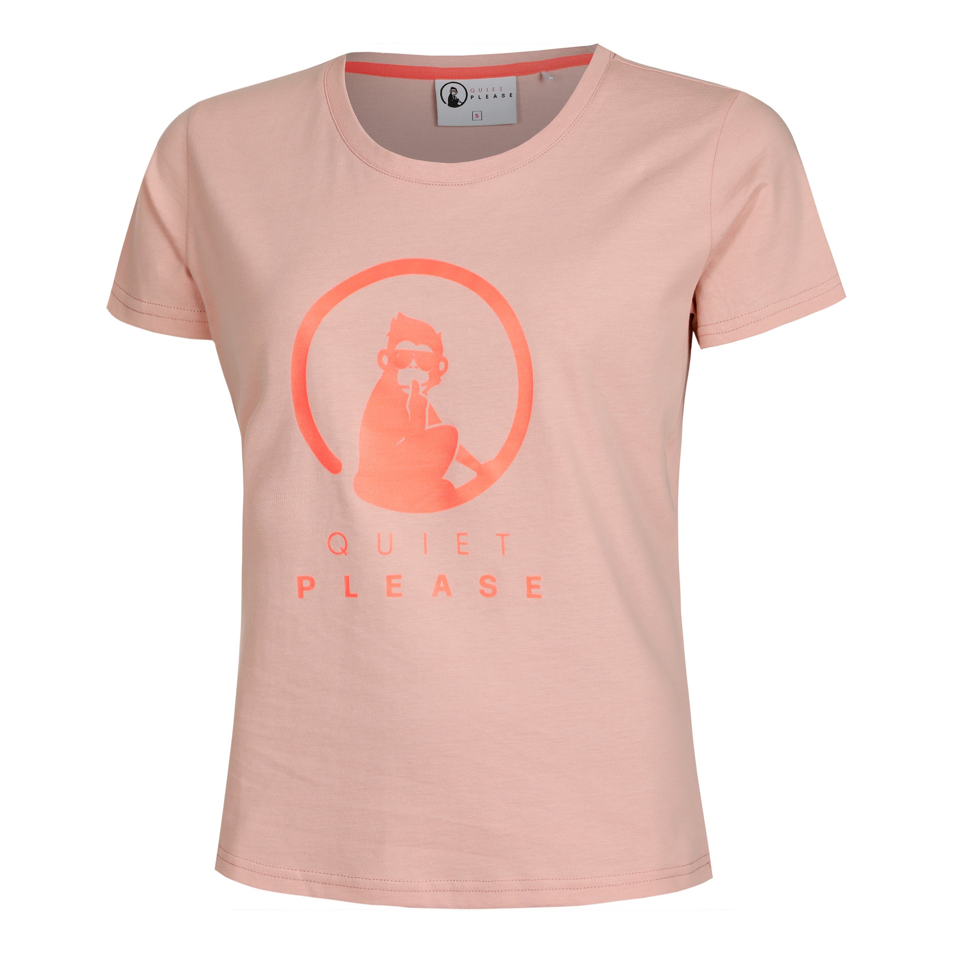 Quiet Please Baseline T-Shirt Women - antique pink, red