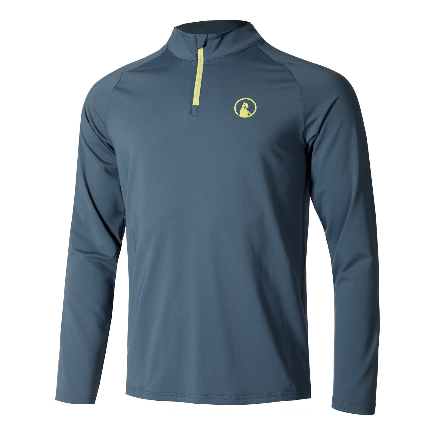 Quiet Please Big Serve 1/4 Zip Long sleeve Men - blue,