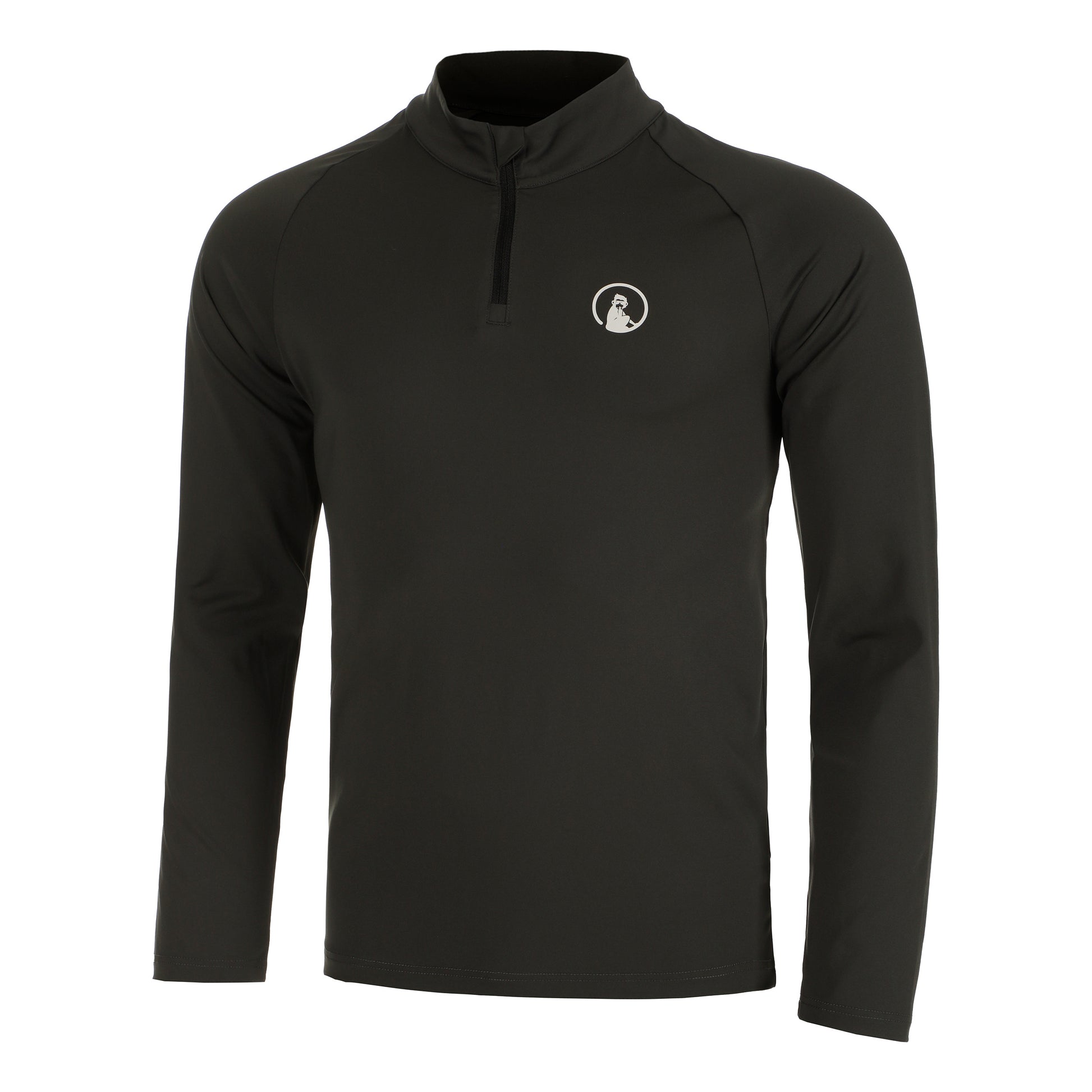 Quiet Please Big Serve 1/4 Zip Long sleeve Men - dark grey,