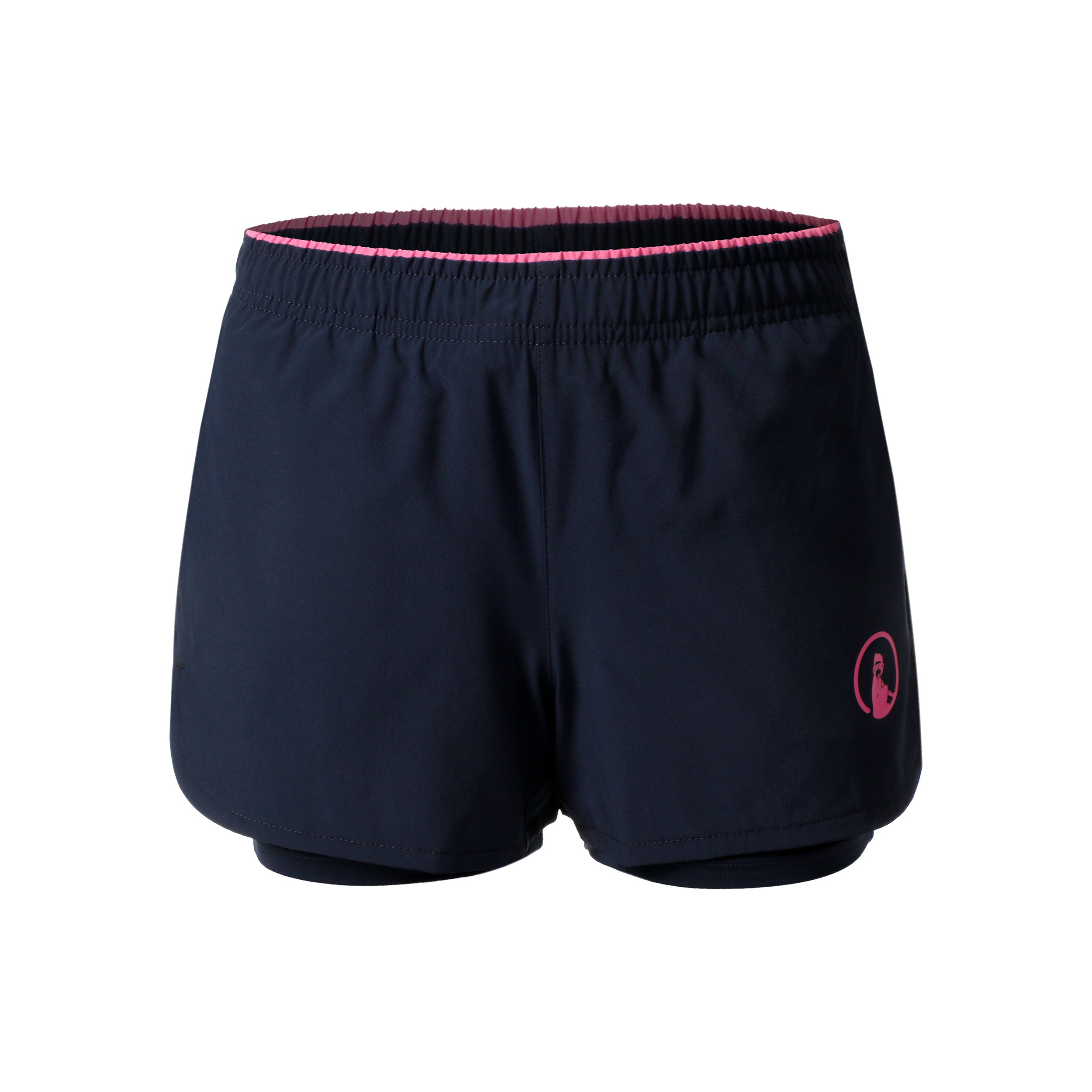 Quiet Please Point 2in1 Shorts Girls - dark blue, pink