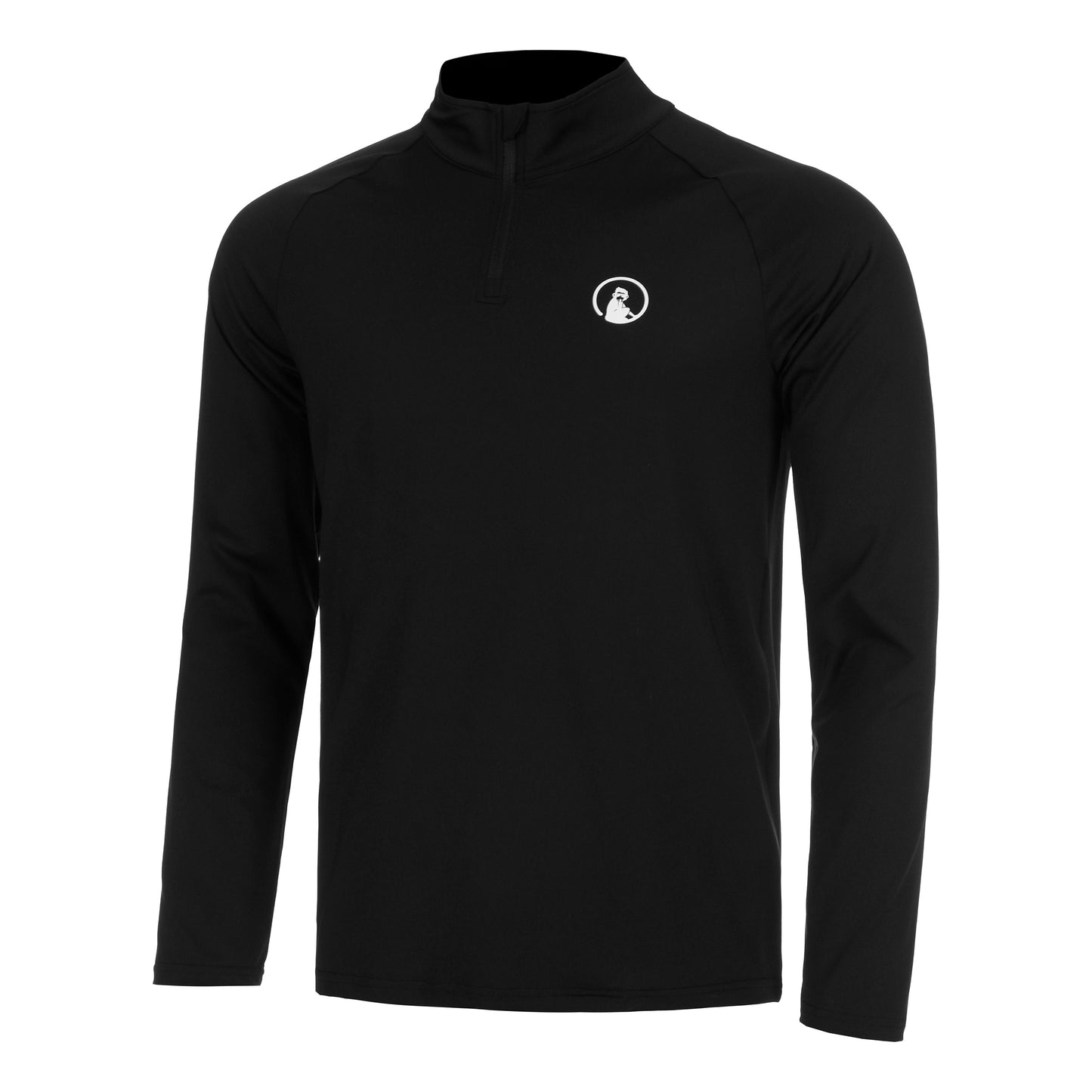 Quiet Please Big Serve 1/4 Zip Long Sleeve Men-Black