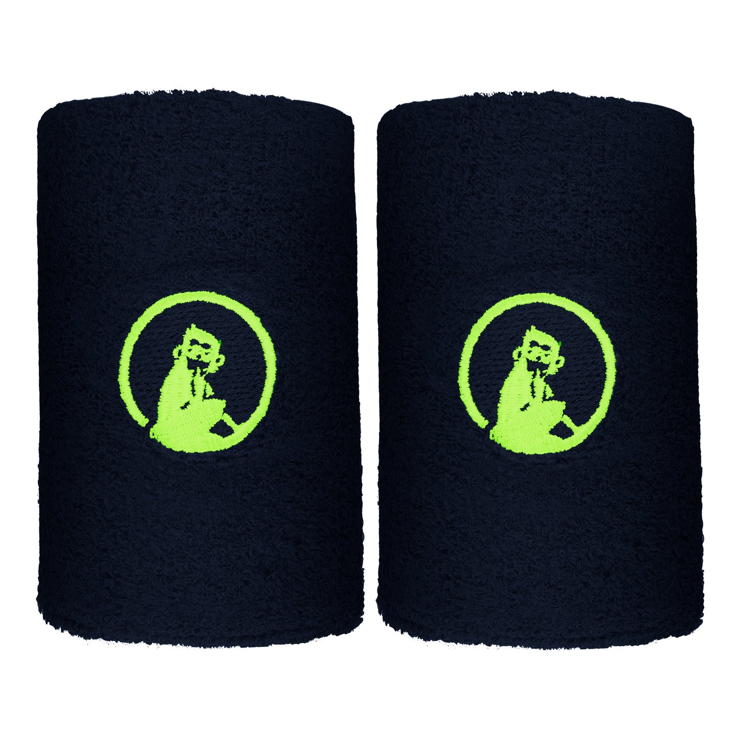 Quiet Please Wristband 2 Pack long - dark blue, neon green