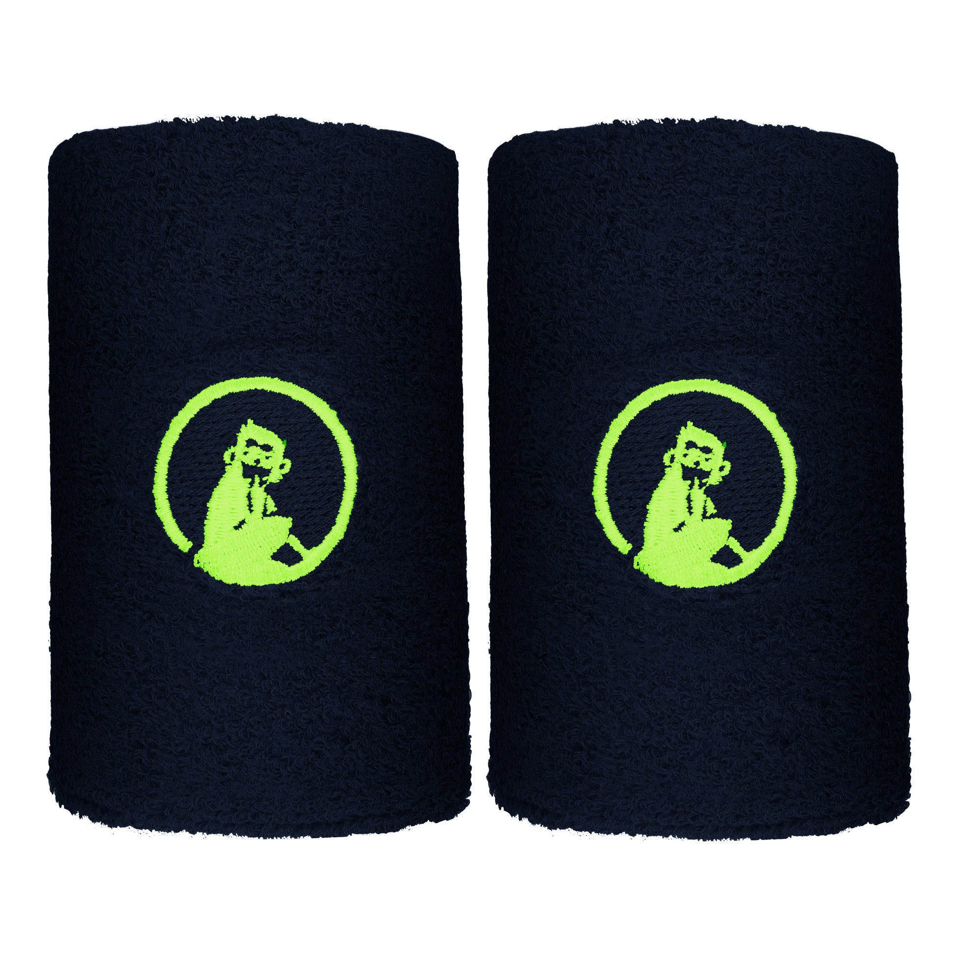 Quiet Please Wristband 2 Pack long - dark blue, neon green