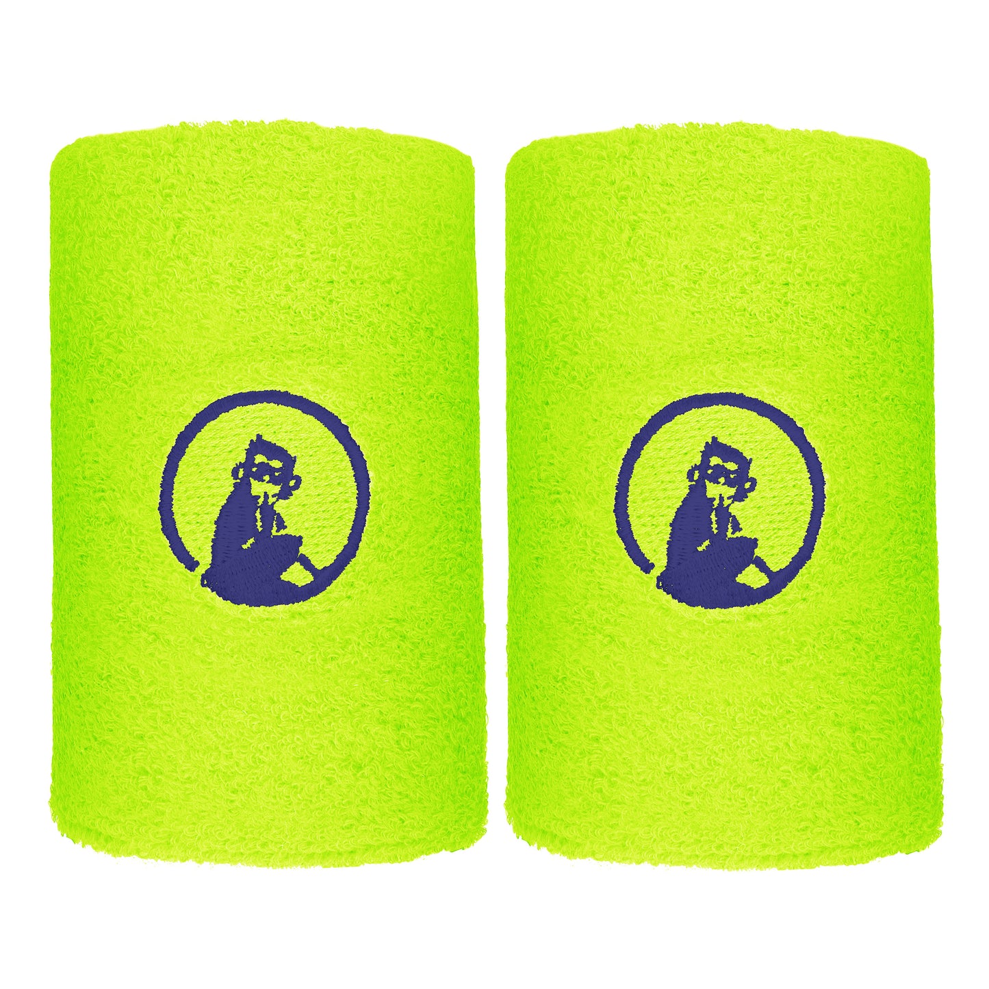 Quiet Please Wristband 2 Pack long - neon green, dark blue