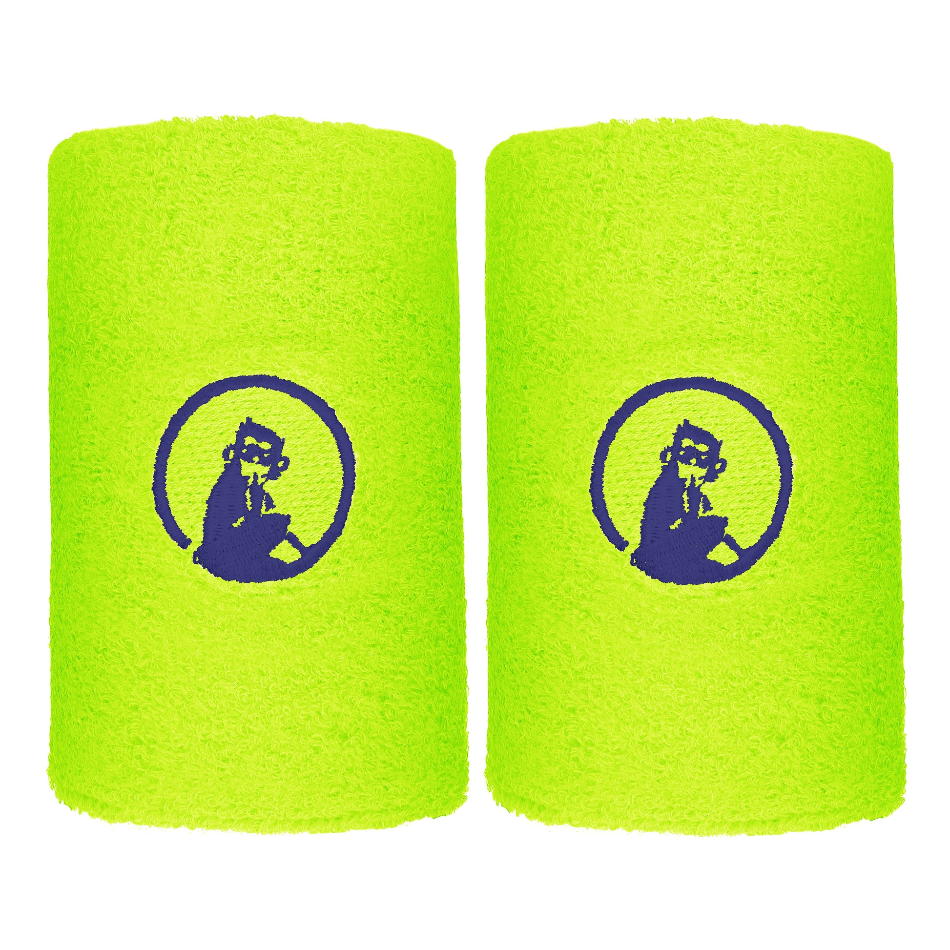 Quiet Please Wristband 2 Pack long - neon green, dark blue