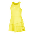 Flounce Dress Women - yellow, white