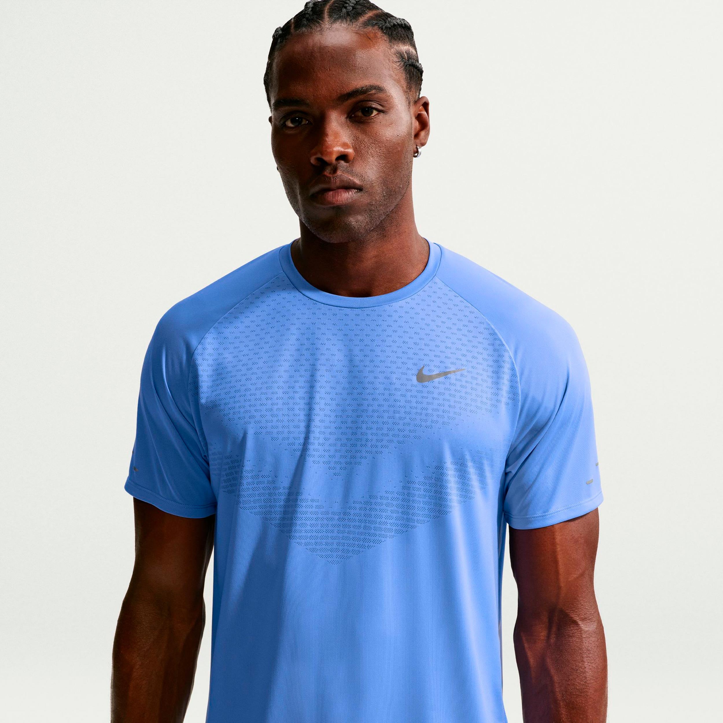 Nike Stride Running shirt Men - blue, silver