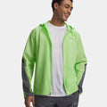 Velociti Storm Hooded  Running jacket Men-neon green, dark grey