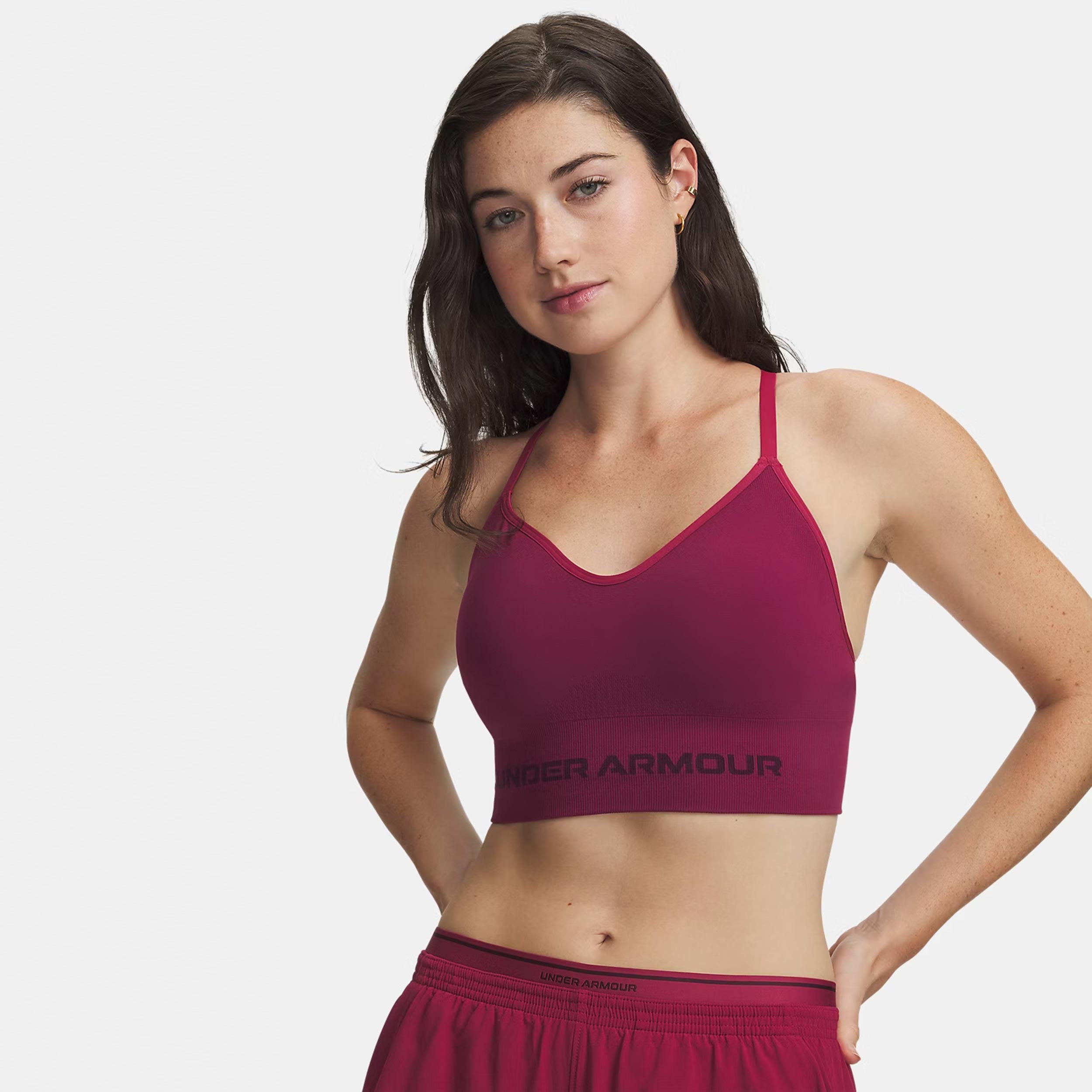 Under Armour Vanisheamle Low Sports bras Women - red, dark red